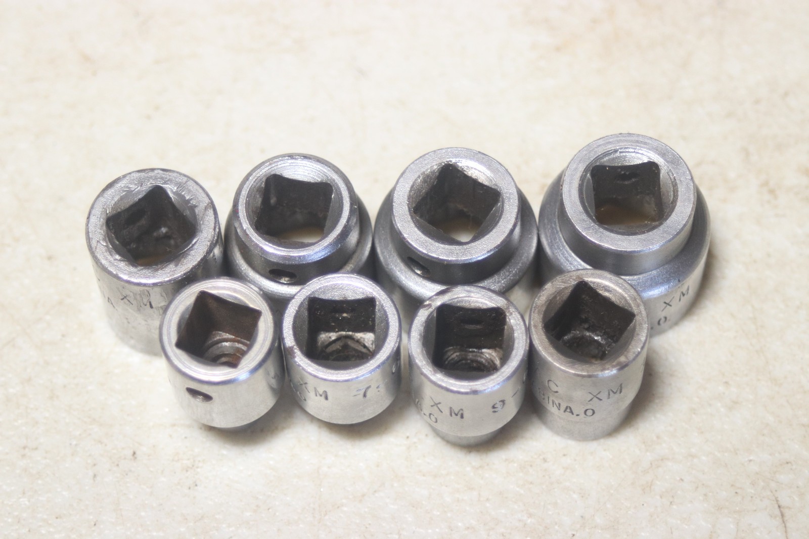Lot of 8 MAC Tools Metric 3/8 Inch Drive 6 point Sockets 6mm-19mm