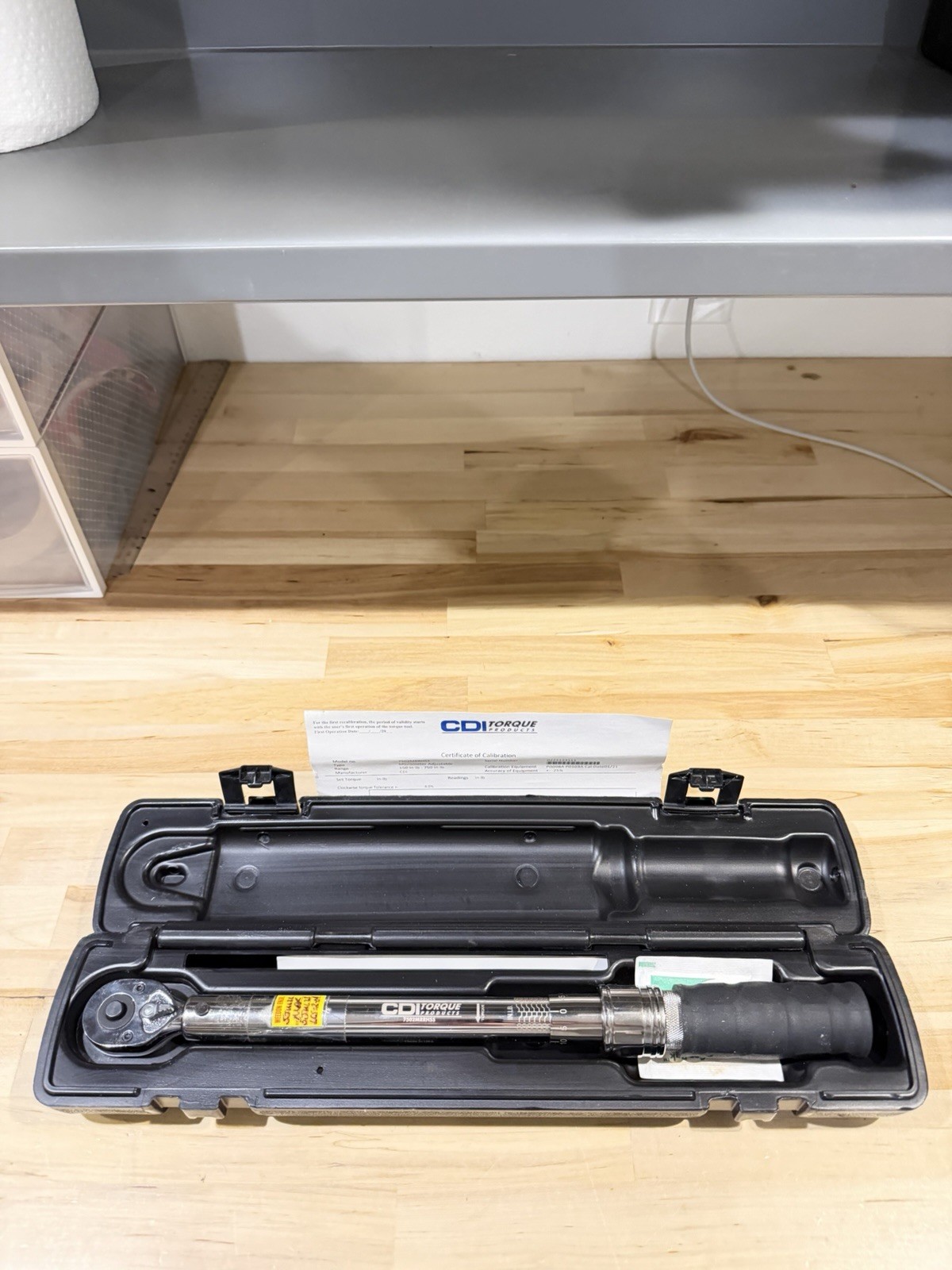 CDI 3/8 Drive Micrometer Torque Wrench Model 7502MRRHSS 100-750 In/Lb W Case USA
