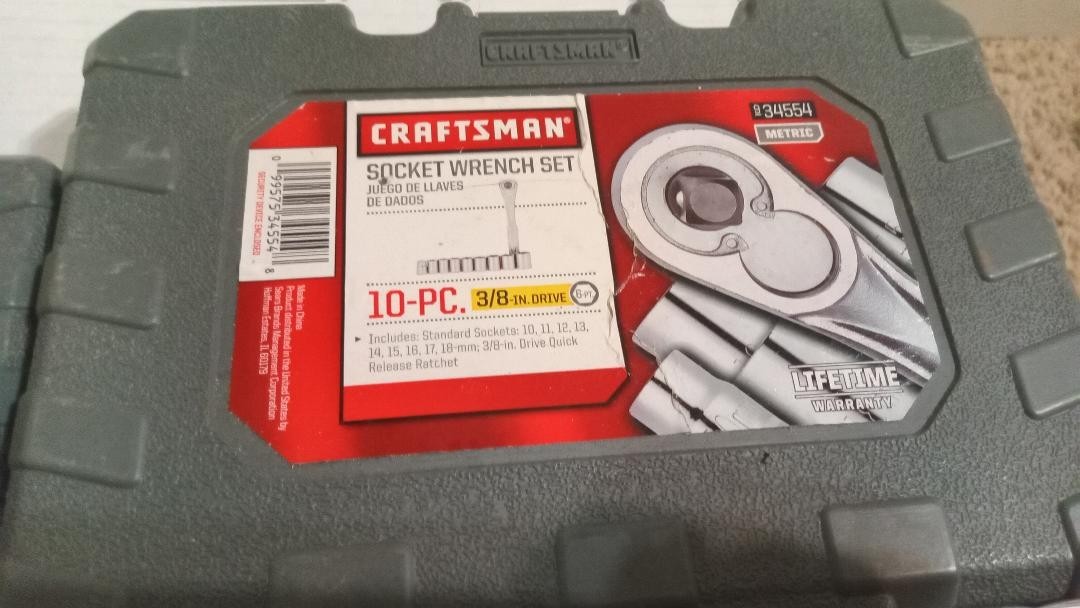 2 New Open Box Craftsman Metric 6 Pt Socket Sets 934554 1/4″ & 934861 3/8″
