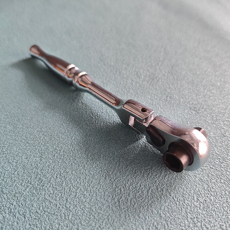 1/4″in Drive Ratchet Handle Socket Wrench 2 in 1 Flexible Head Ratchet 72 Tooth