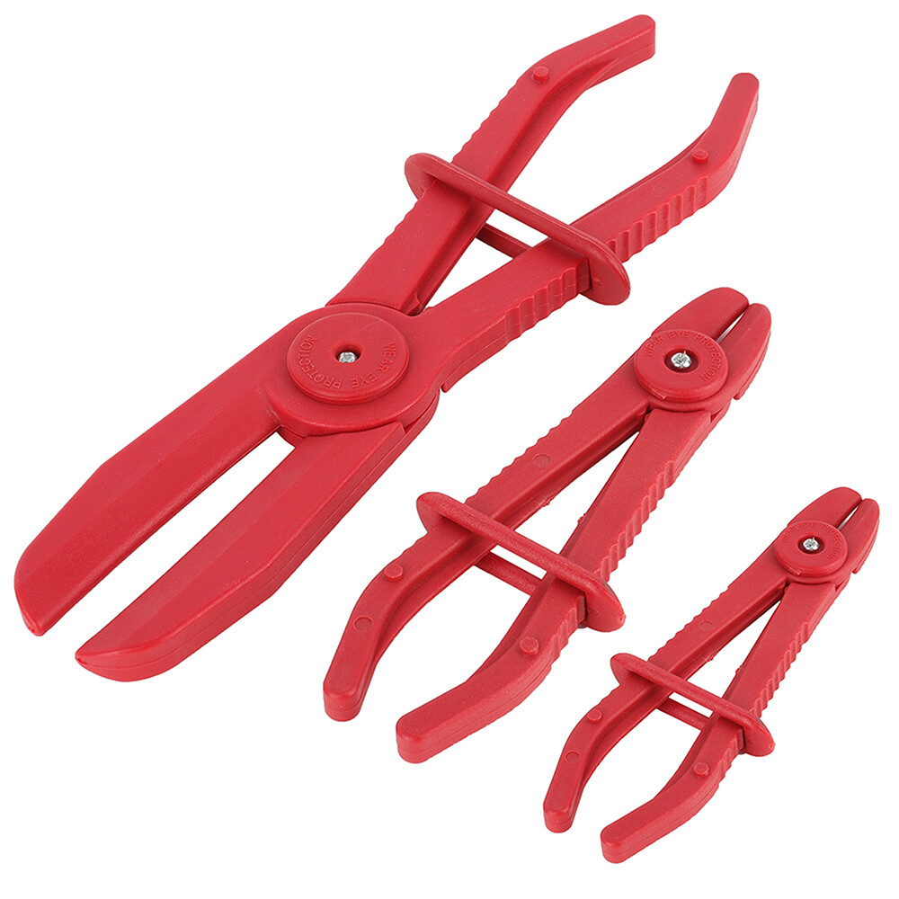 3Pcs Flexible Hose Clamp Set Clamping Pliers Radiator Brake Fuel Pipe Tools
