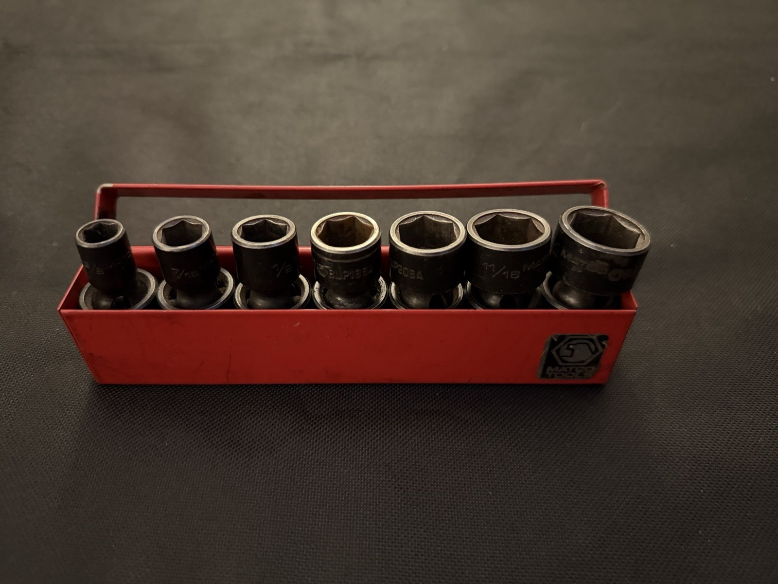 Matco 7 Piece 3/8” Impact Swivel Socket Set In Tray – 3/8 -3/4 -BUP126A-BUP246A