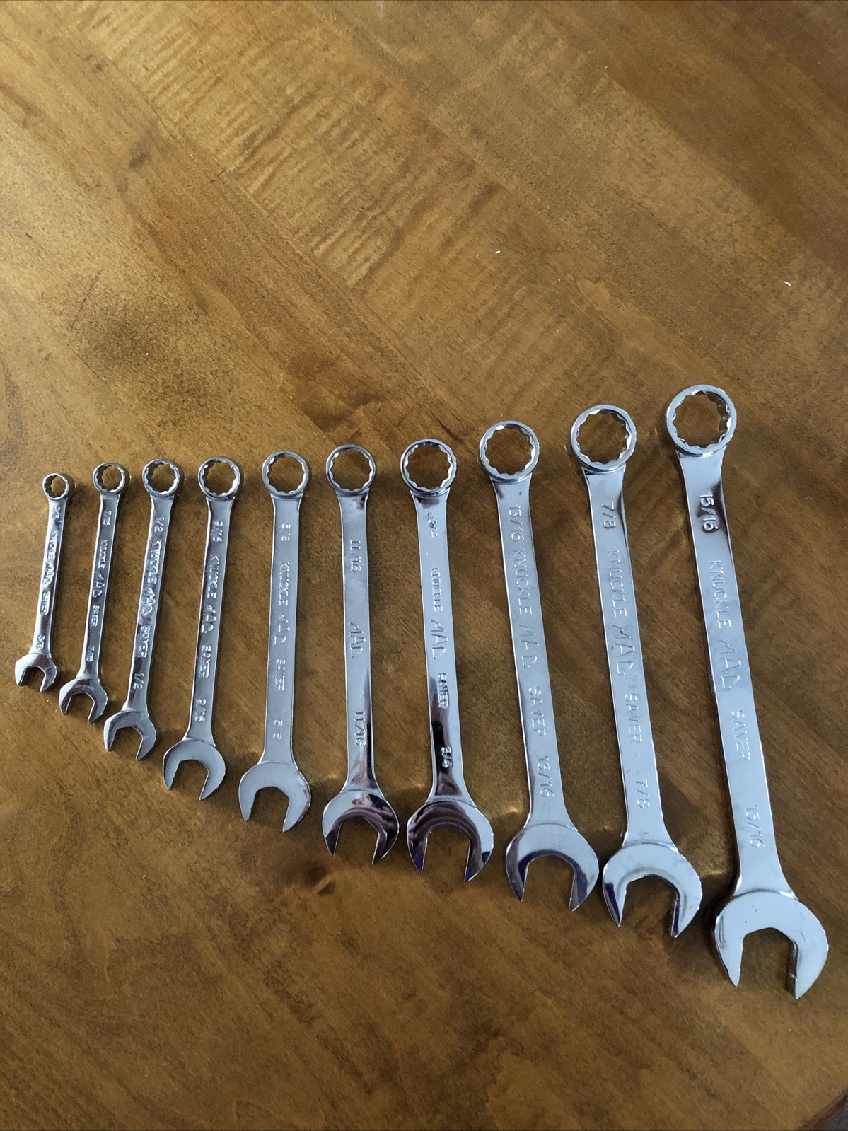 MAC 10 PIECE KNUCKLE SAVER 3/8” To 15/16” WRENCH SET NOS MADE IN THE USA