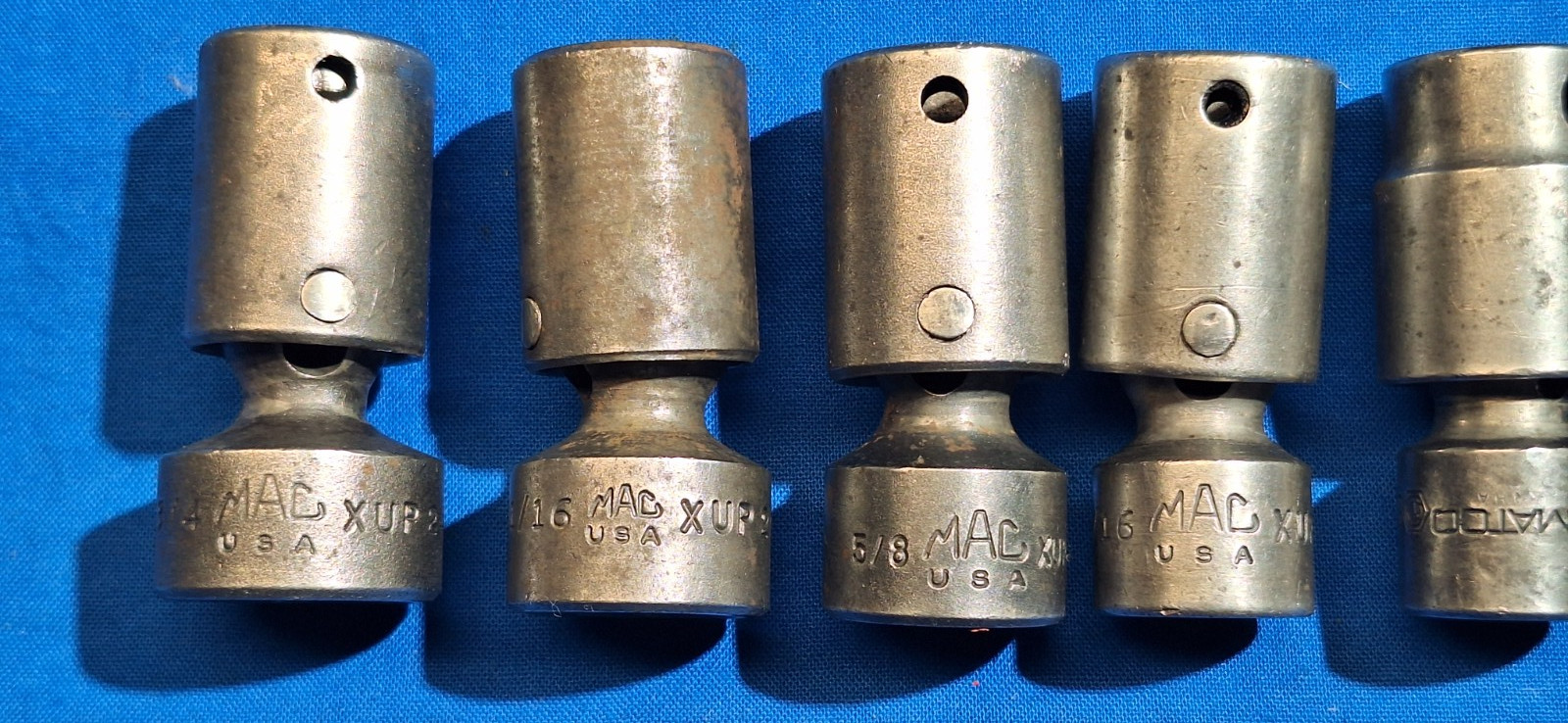Mac Tools 7 Piece SAE 3/8″ dr 6pt shallow ball swivel impact socket set 3/4″-3/8