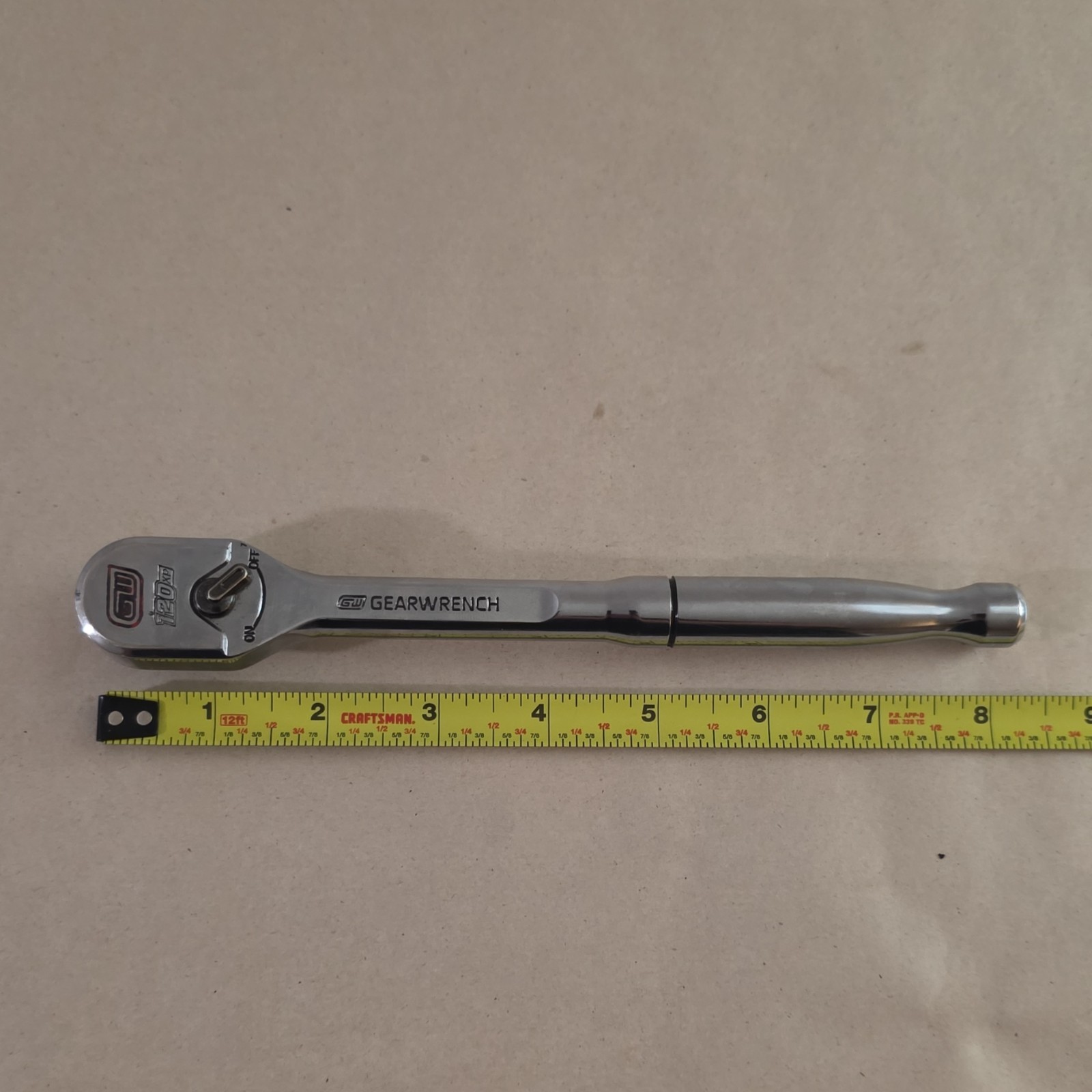 Gearwrench 3/8 120xp Standard Ratchet 81211XP 8 Inches