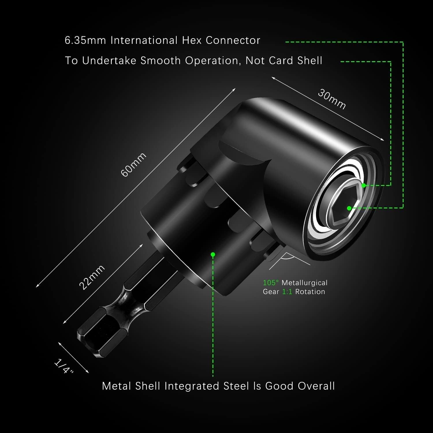 Universal Impact Grade Driver Sockets and 105° Angle Extension for Tight Spaces