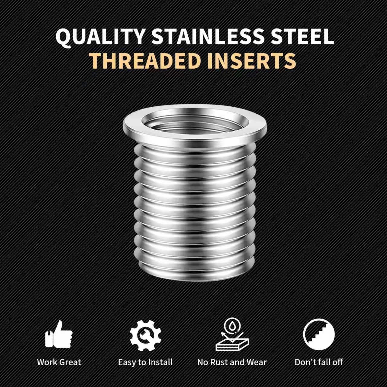 10 PCS M10x1.25 Thread Repair Kit 14mm Insert HSS Drill Tap Counterbore