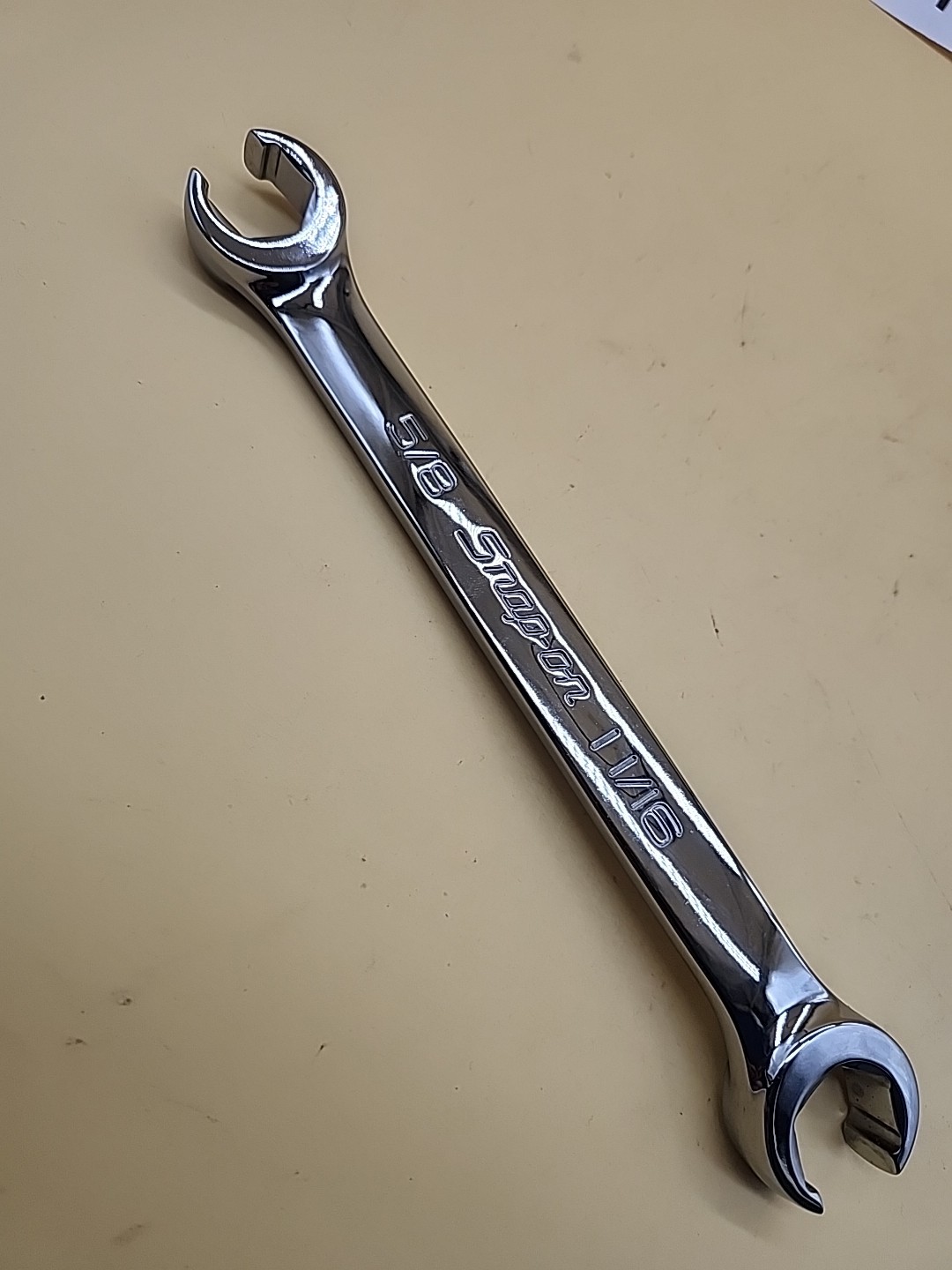 Snap-on Tools RXFS2022B 5/8- 11/16 6Pt Flank Dr Double End Flare Nut Wrench USA