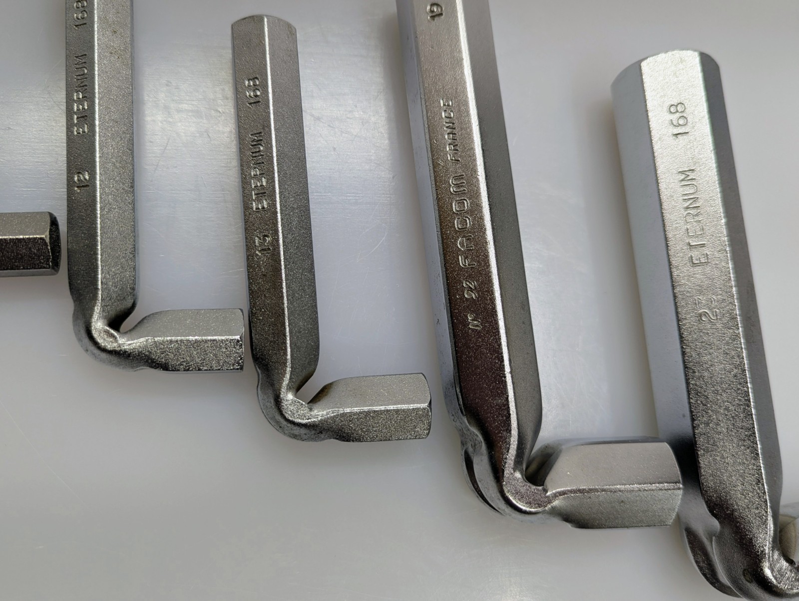 8 FACOM & ETERNUM L-Shape Hex Wrenches Sizes: 5, 5.5, 8, 11, 12, 13, 19, & 23mm