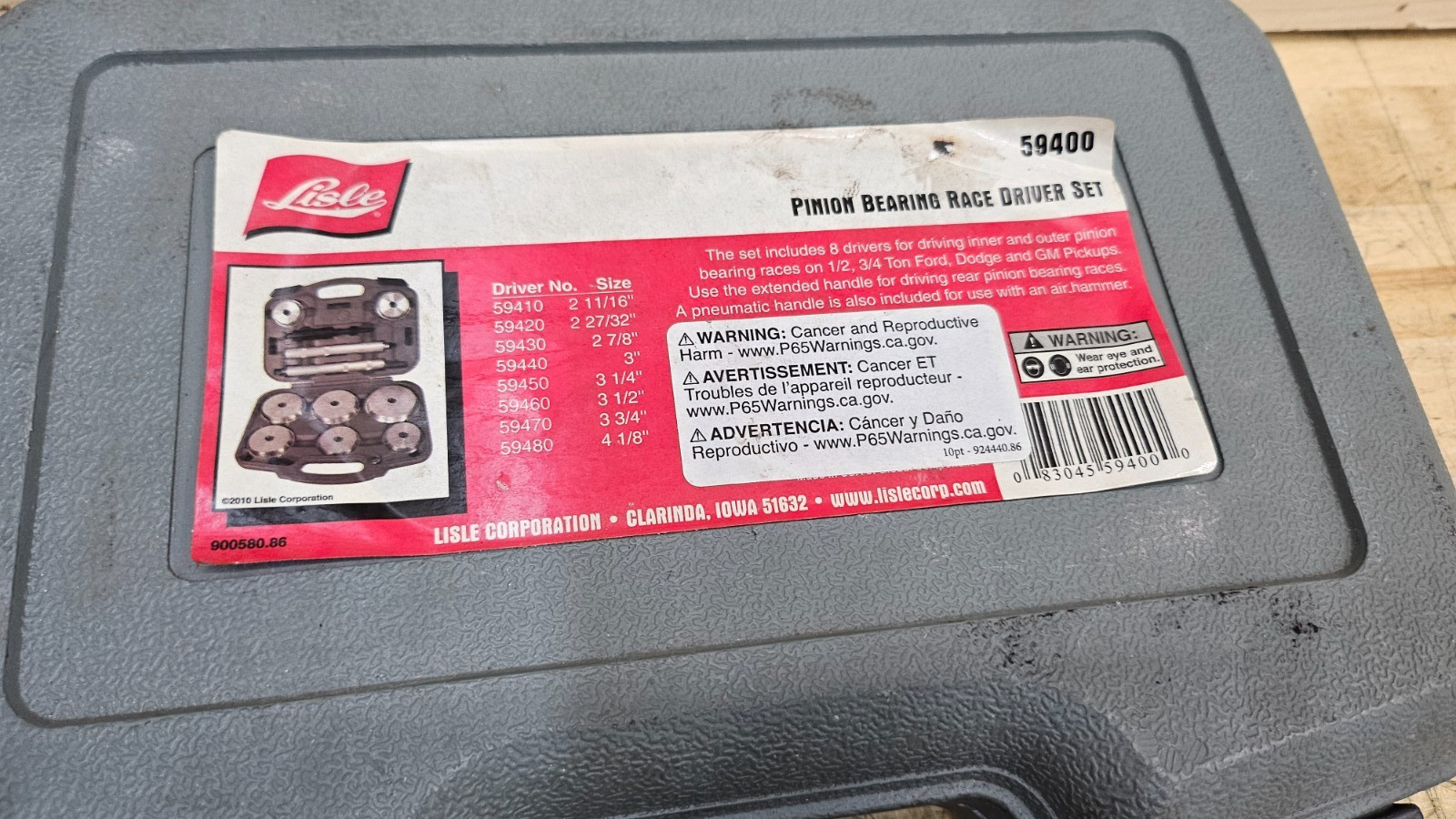 Lisle 59400 Pinion Bearing Race Driver Set