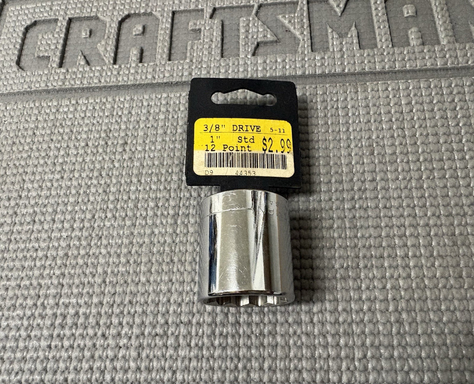 NOS Sears Craftsman USA 3/8” Drive 1”Socket 12 Point 44353 GK Rare Size