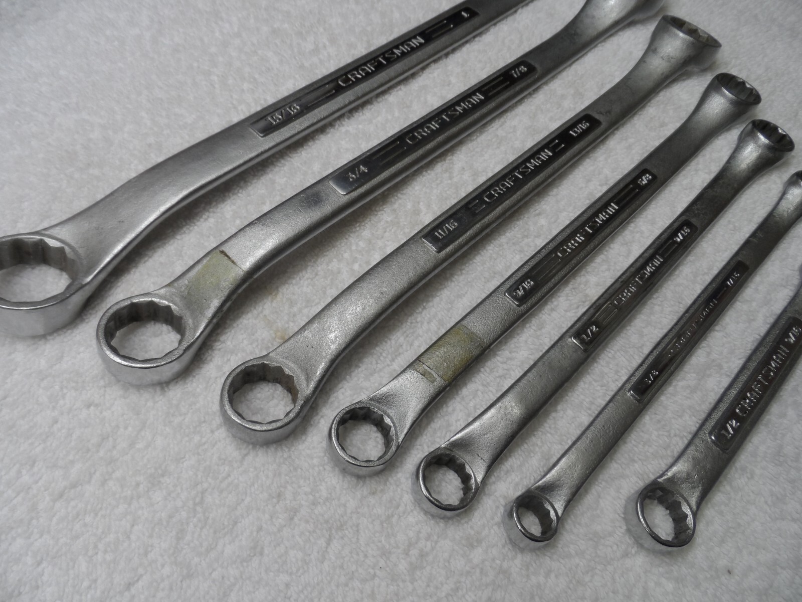 Craftsman SAE Box End Wrench Set (bonus stubby), 12pt, USA (3/8″ – 1″) – 7 pcs
