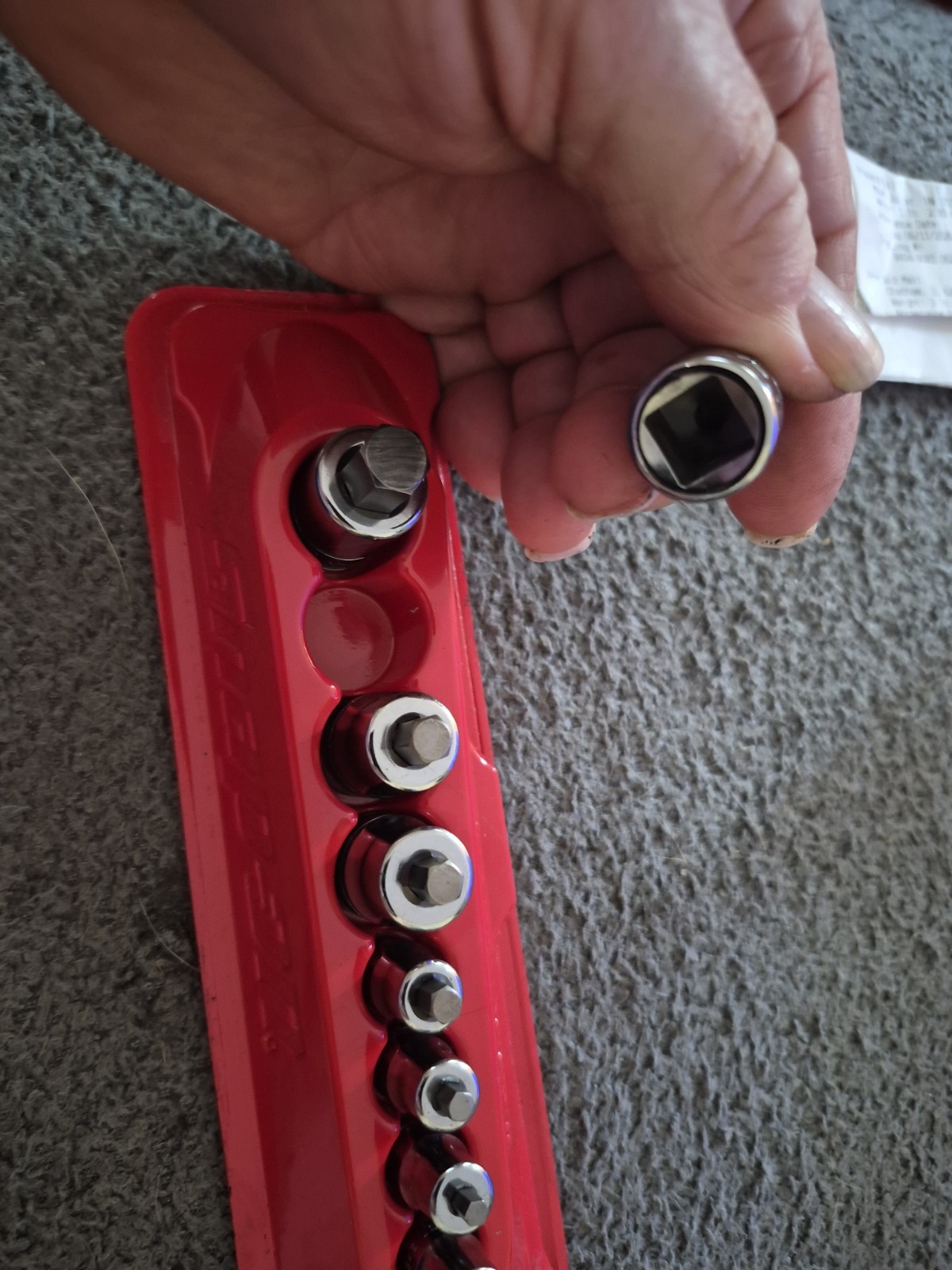 Snap On 8pc Stubby Hex Allen SAE Socket Driver Set