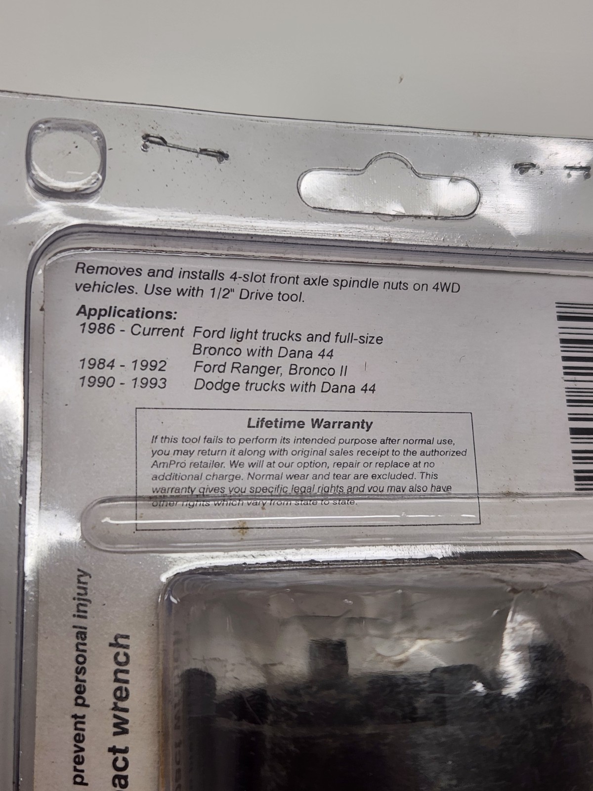 Ampro T72048 Four Lug Socket Wrench 1/2 3/4 Ton 4WD Wheel Bearing Lockout