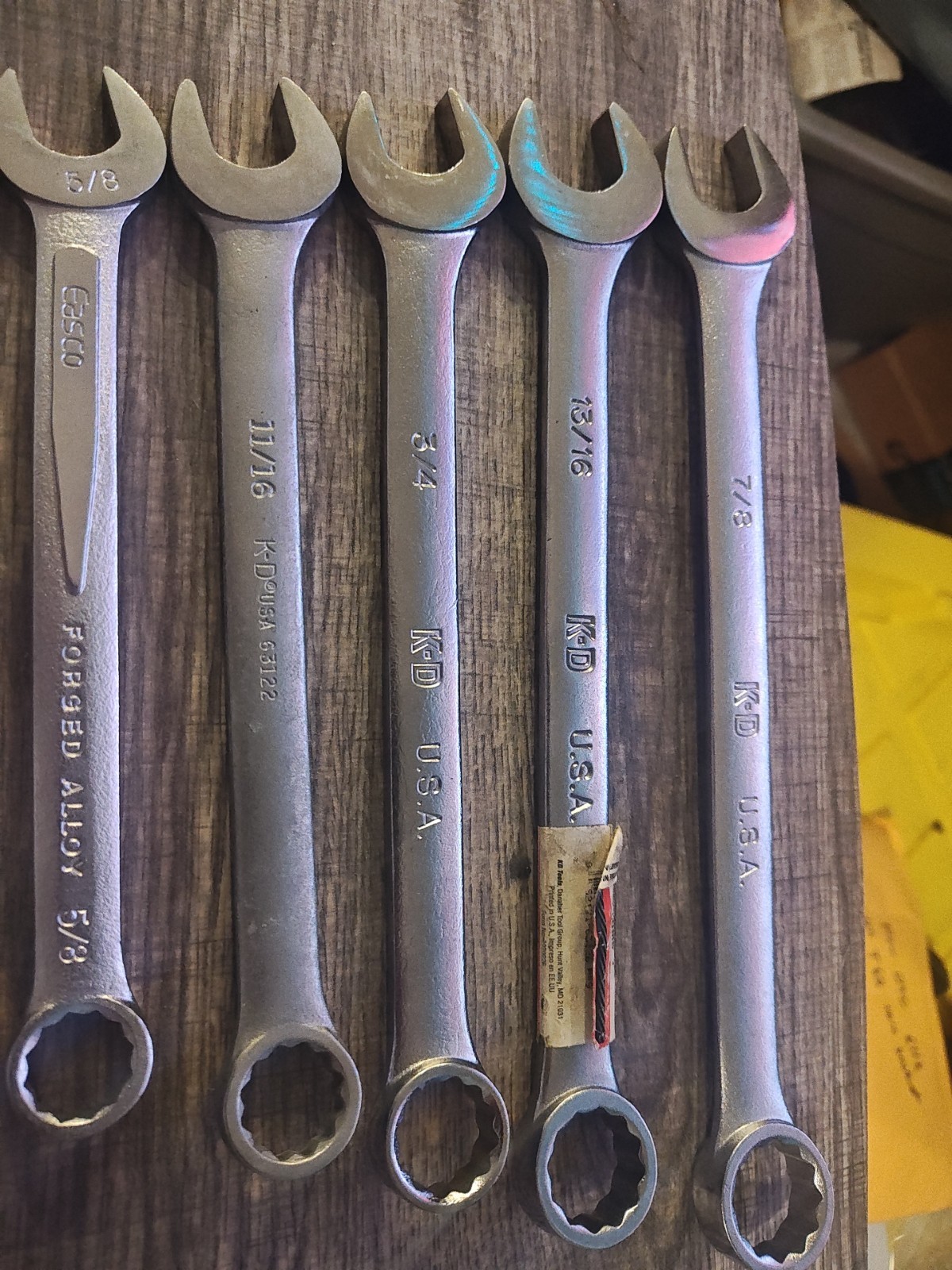 K-D Tools 11pc Combination Wrench Set 1/4″-7/8″new Old Stock Made In USA Read