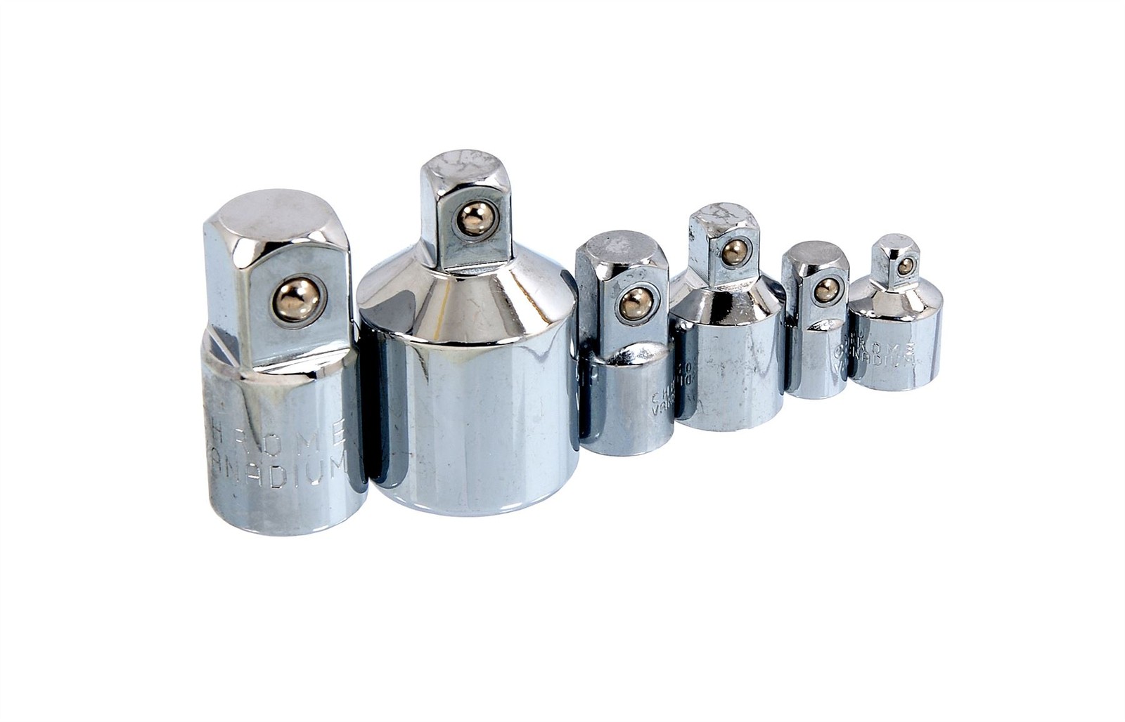 6 Piece Socket Converter Adaptor Reducer Set Female To Male 1/4″ 3/8″ 1/2″ Drive