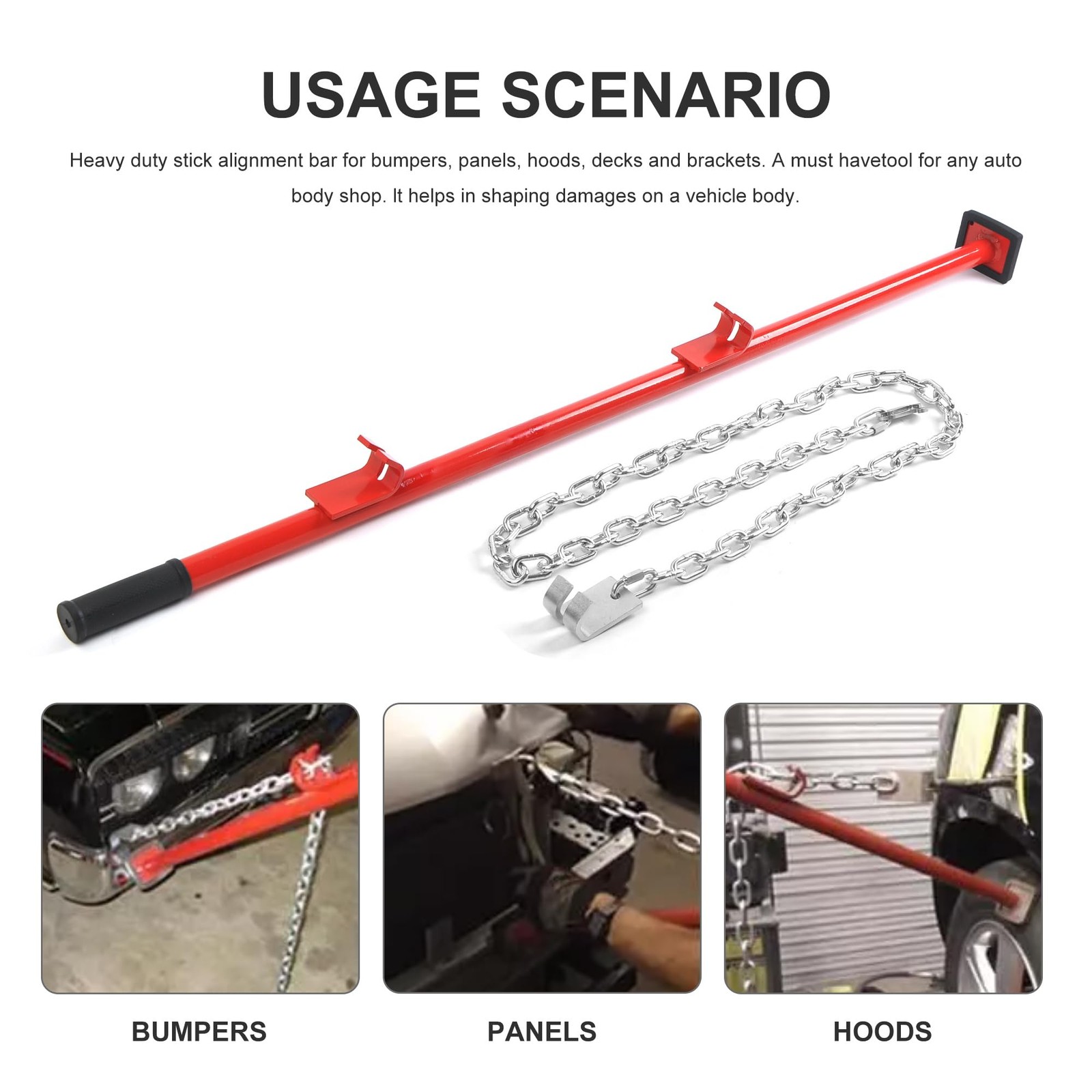 WINMAX TOOLS AUTOMOTIVE Pulling Stick Tool for Car Repair (52″) 52″