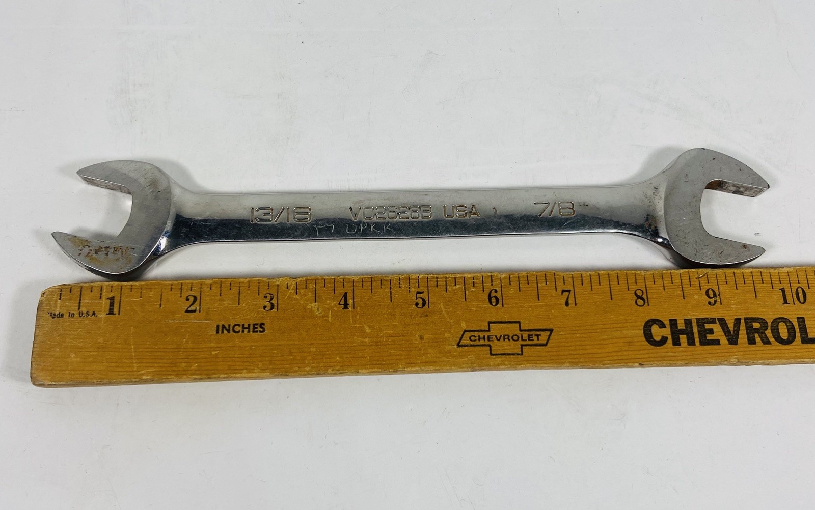 USA Snap-On SAE Double Open End Wrench 13/16″ x 7/8″ VO2628B