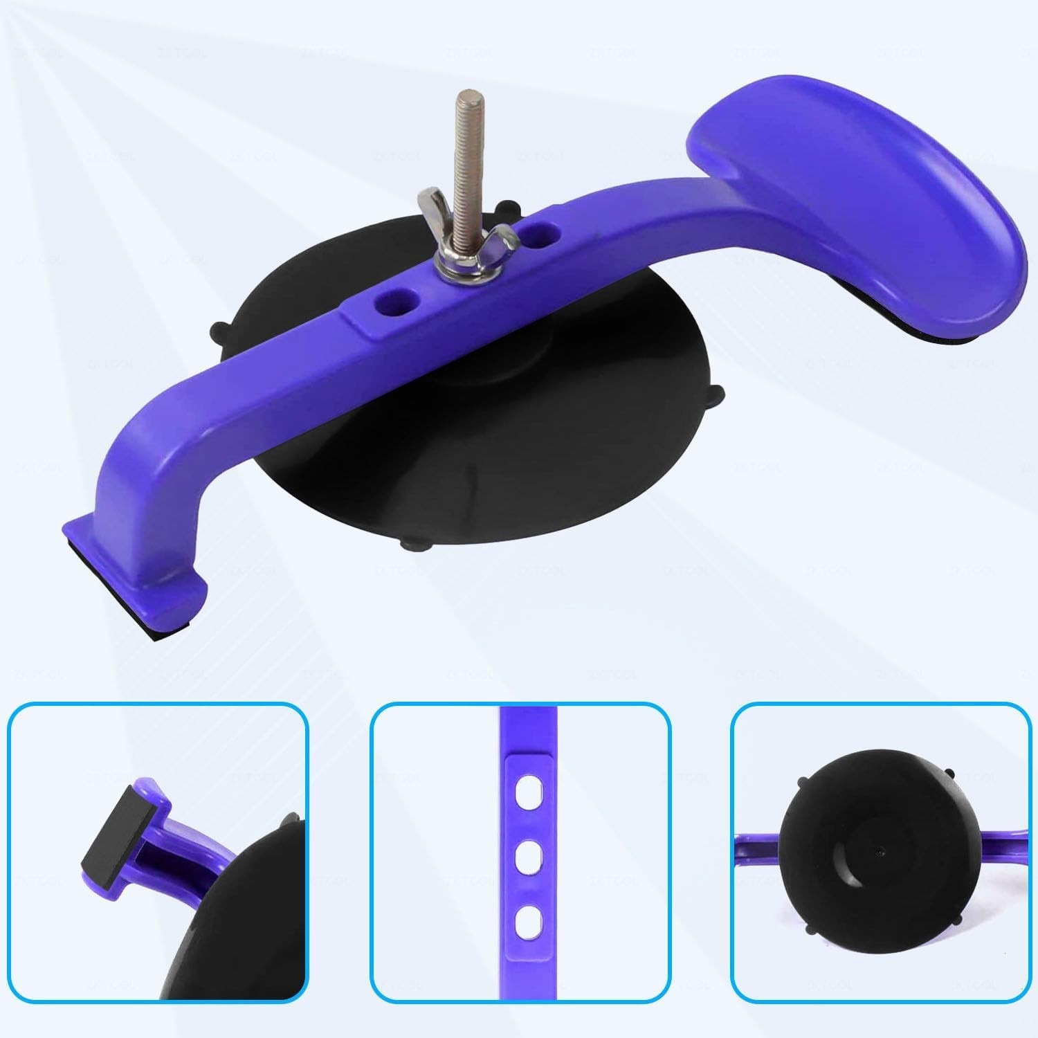 6PC Suction Cup Clamp Set Convertible Top Windshield Glass Repair Gluing Kit New
