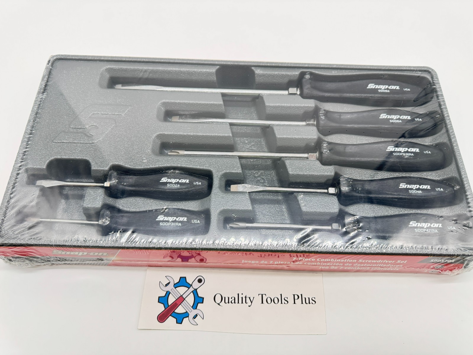 Snap-On Tools NEW SDDX70A 7-Piece Hard Grip Combination Screwdriver Set Black