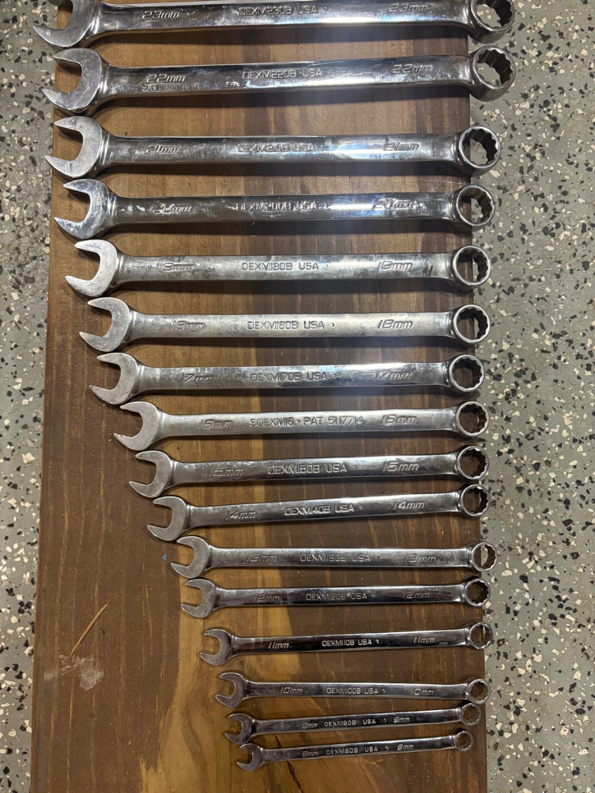 Snap-on OEXM SERIES 23 Piece 8mm-36mm Combination Wrench Set