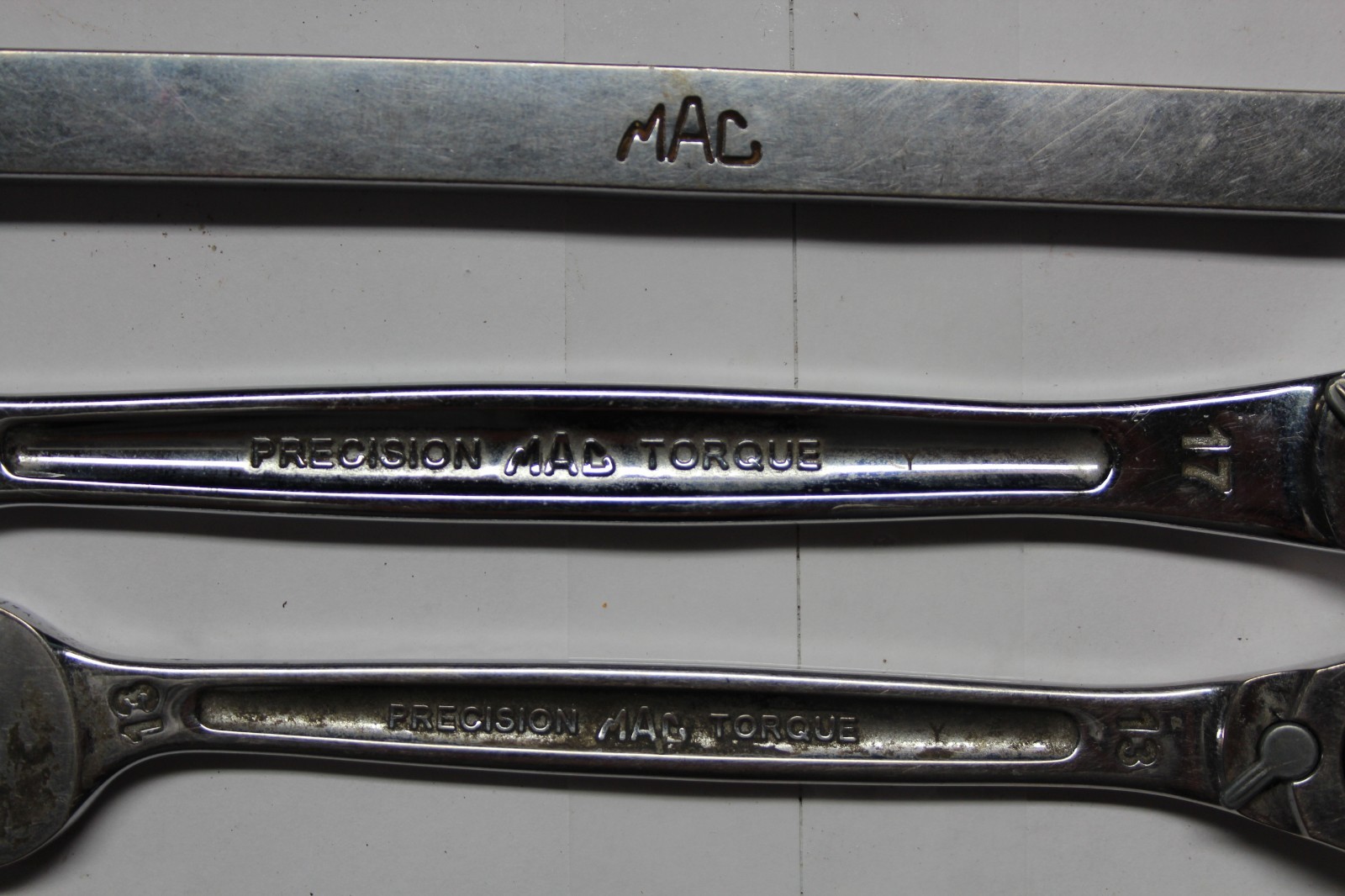 Mac Tools Metric Wrench LOT Reversible Ratcheting 13mm 17mm + 18mm Combination