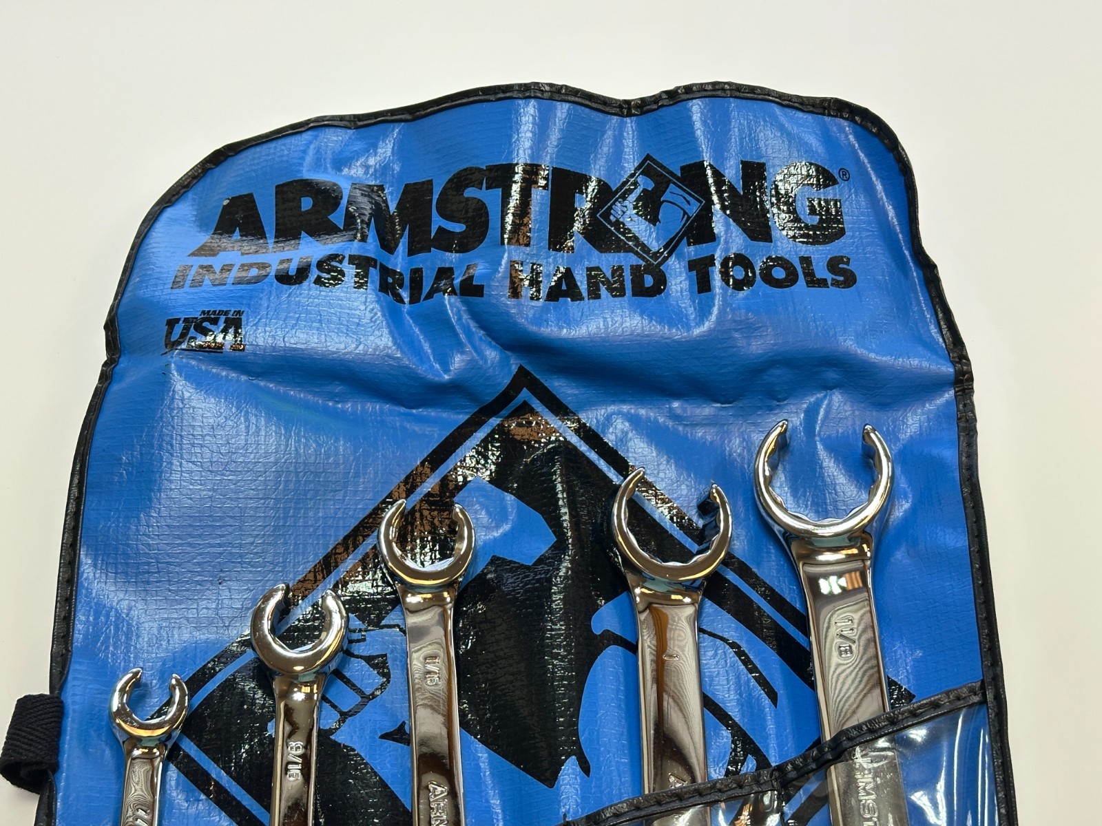 Armstrong Tools USA 28-155 (NOS NEW) 5pc SAE 3/8-1-1/8 Flare Nut Line Wrench Set