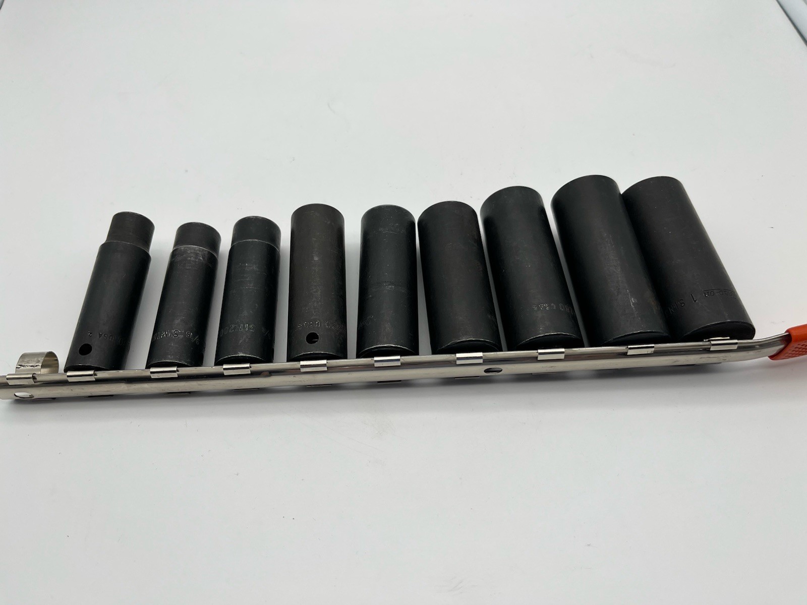 Snap-on Tools Vtg SIM160-320 9pc 1/2″ Drive 6-Point SAE Deep Impact Socket Set