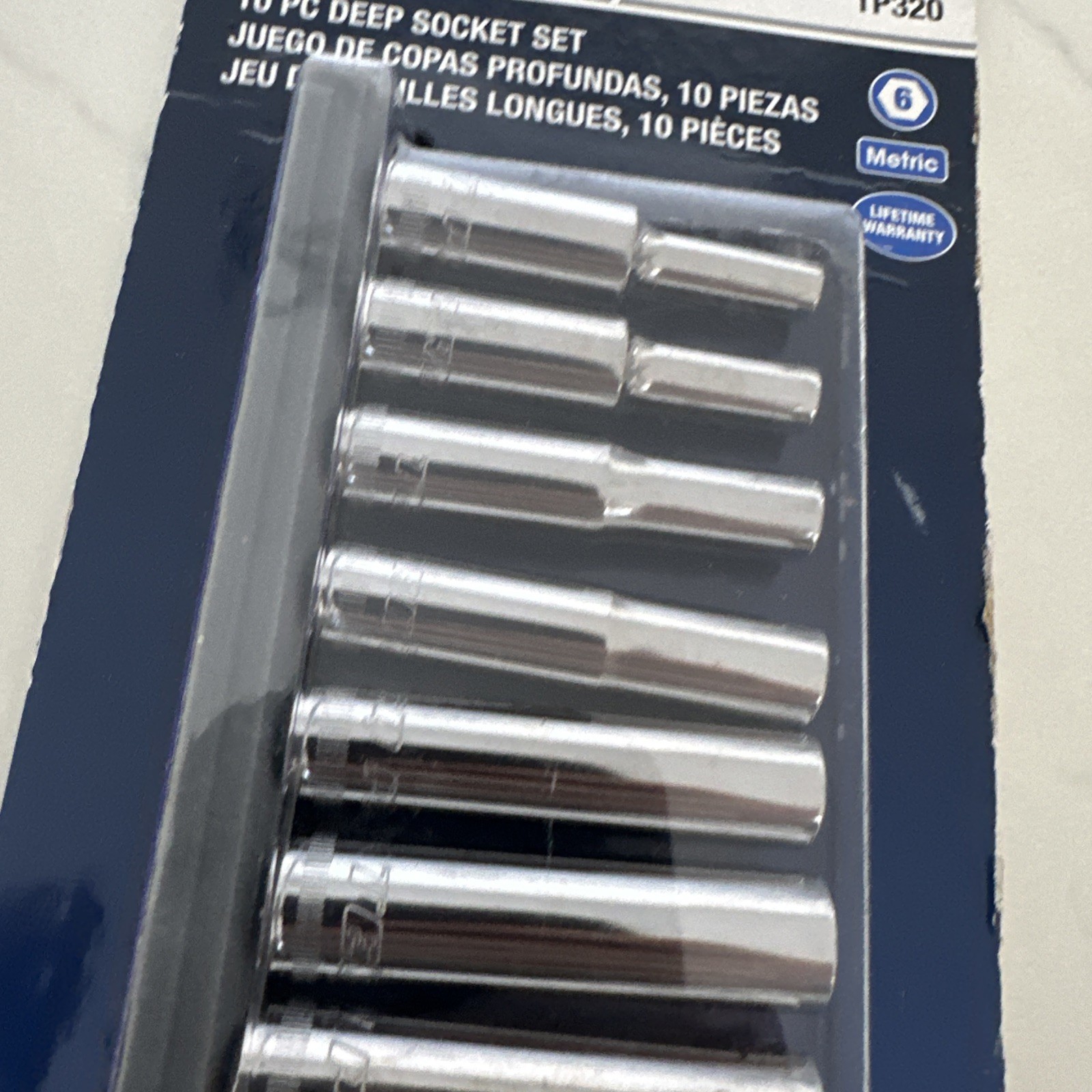 TEQ Correct Pro TP320 10 Pc. Deep Socket Set 1/4″ Drive Socket 4-13mm Metric New