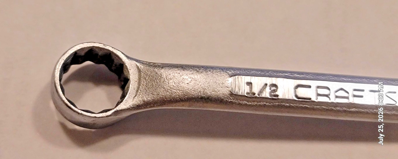 Craftsman -V- Series 1/2″- 9/16″ 12 Point SAE Wrench Offset Box End USA