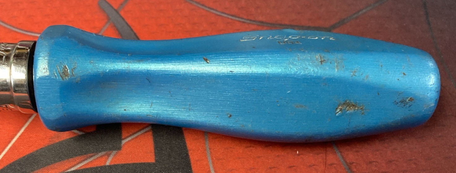 🇺🇸 Snap-on Tools USA S836 1/2″ Drive Pearl Blue Hard Handle Ratchet 11 1/2”