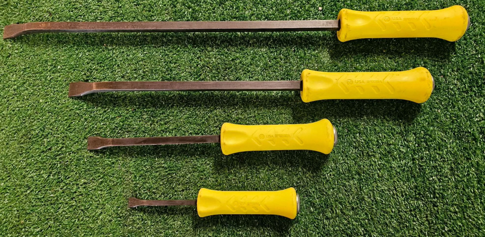 Snap‑on Tools USA SPBS704AHV Hi‑Viz 4‑Pc Hard Grip Striking Prybar Set
