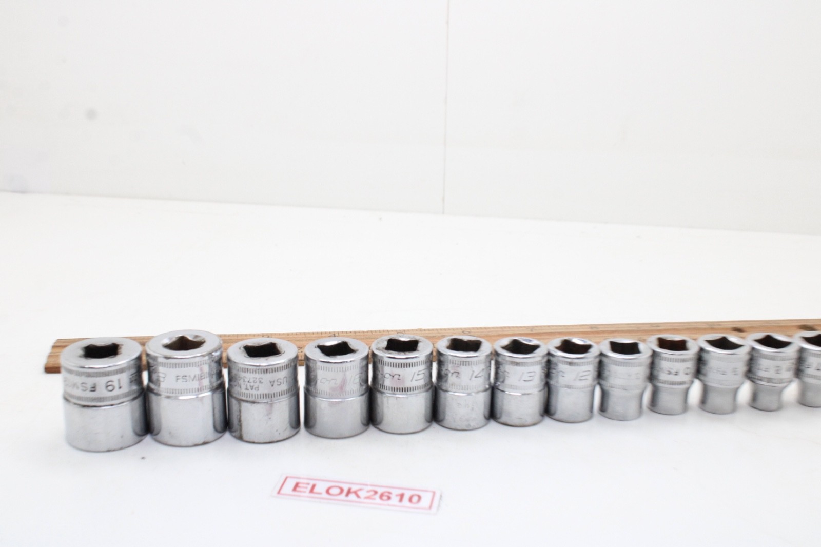 Snap-on 212FSMY 7-19mm 3/8″ Drive 6 Point 13 Piece Metric Chrome Socket Set USA