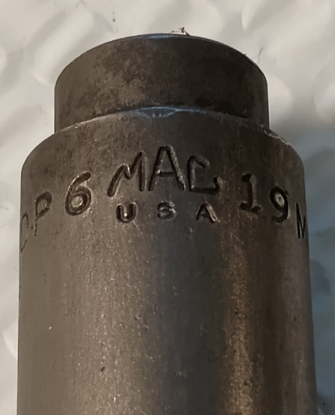 MAC TOOLS XDP6-19MM, 3/8″ DRIVE, 19MM. IMPACT SOCKET, 2.7″ DEEP, 6 POINT.