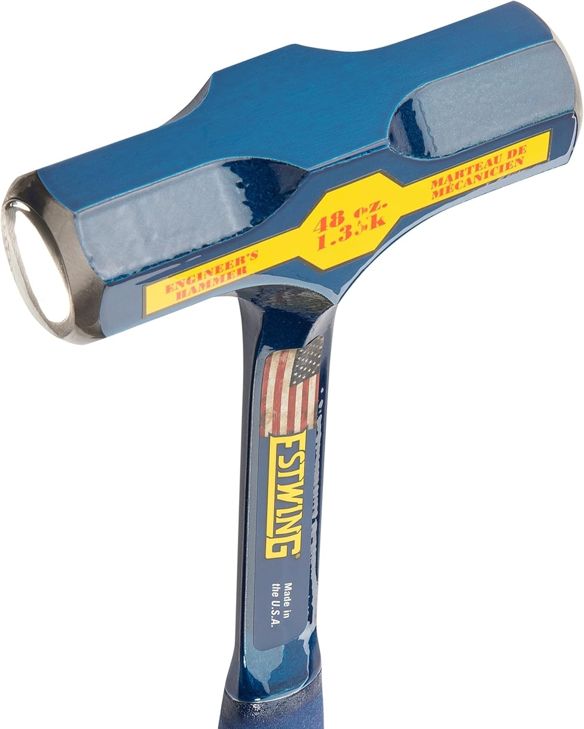 ESTWING BIG BLUE Engineer’s Hammer – 48 oz Sledge with Forged Blue, Blue
