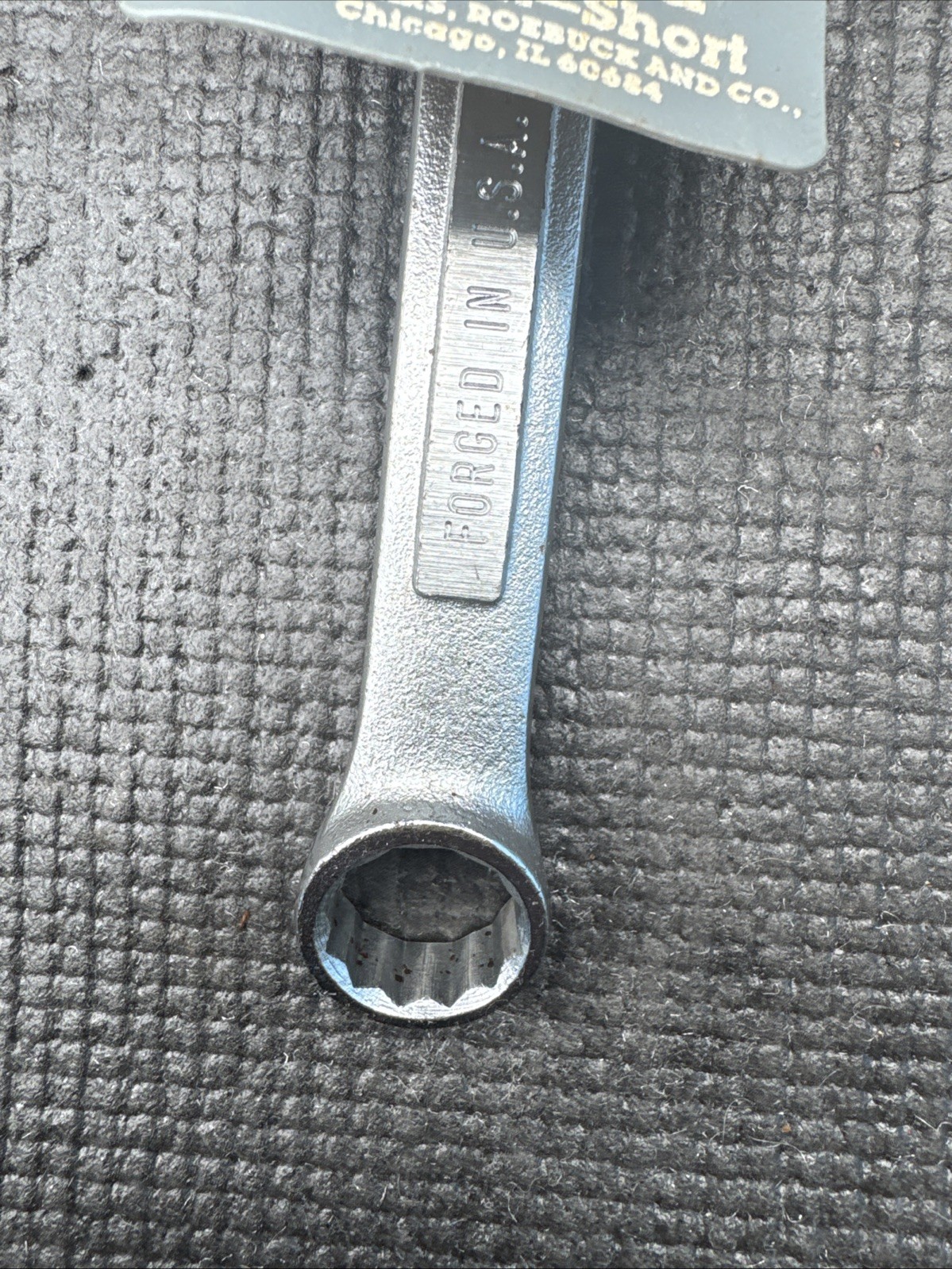 Sears Craftsman USA 43865 5/8 X 3/4 In SAE Stubby 12 Point Box Wrench Nos