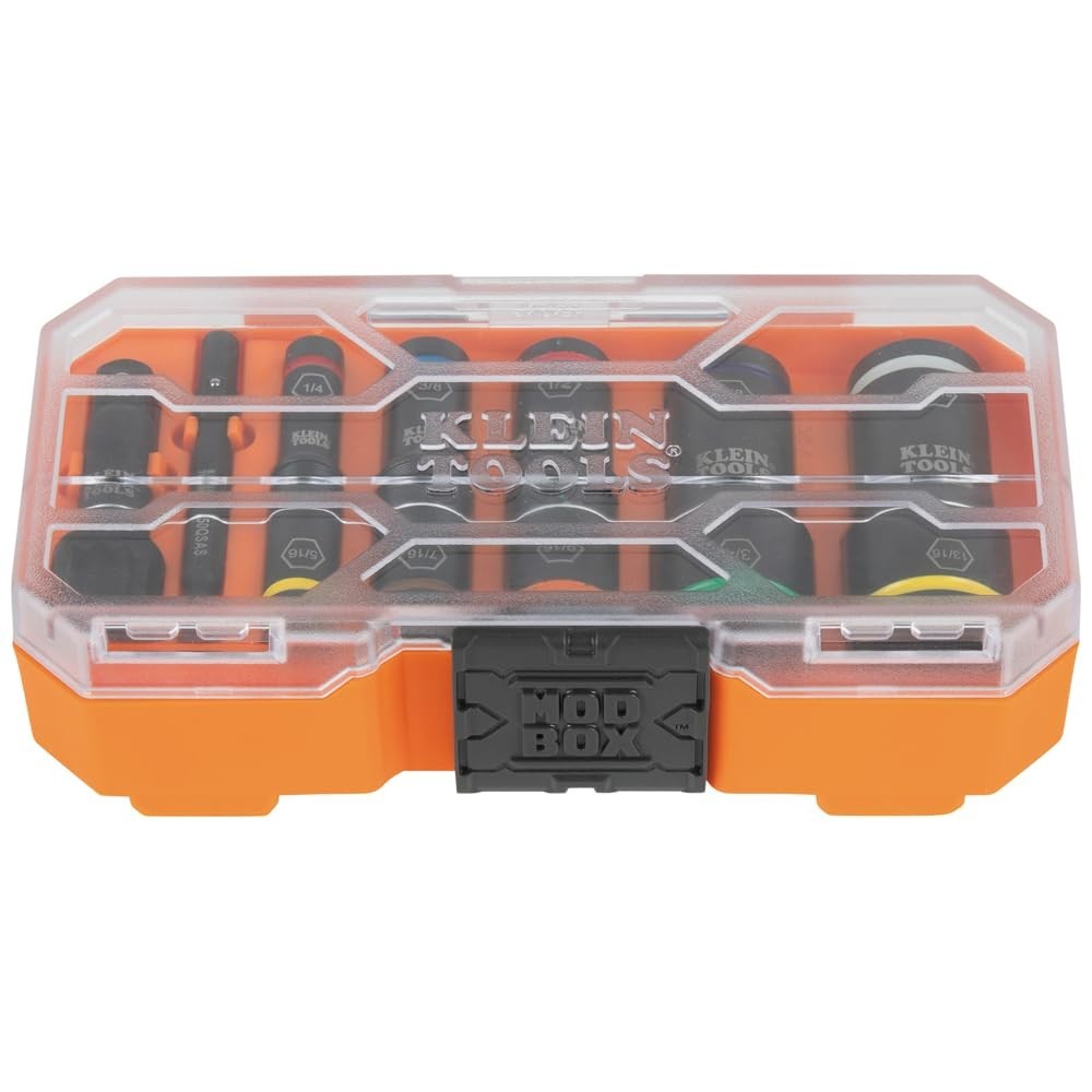 10-Piece SAE Impact Socket Set, Deep Depth, Color-Coded Flip Sockets, Adapters &