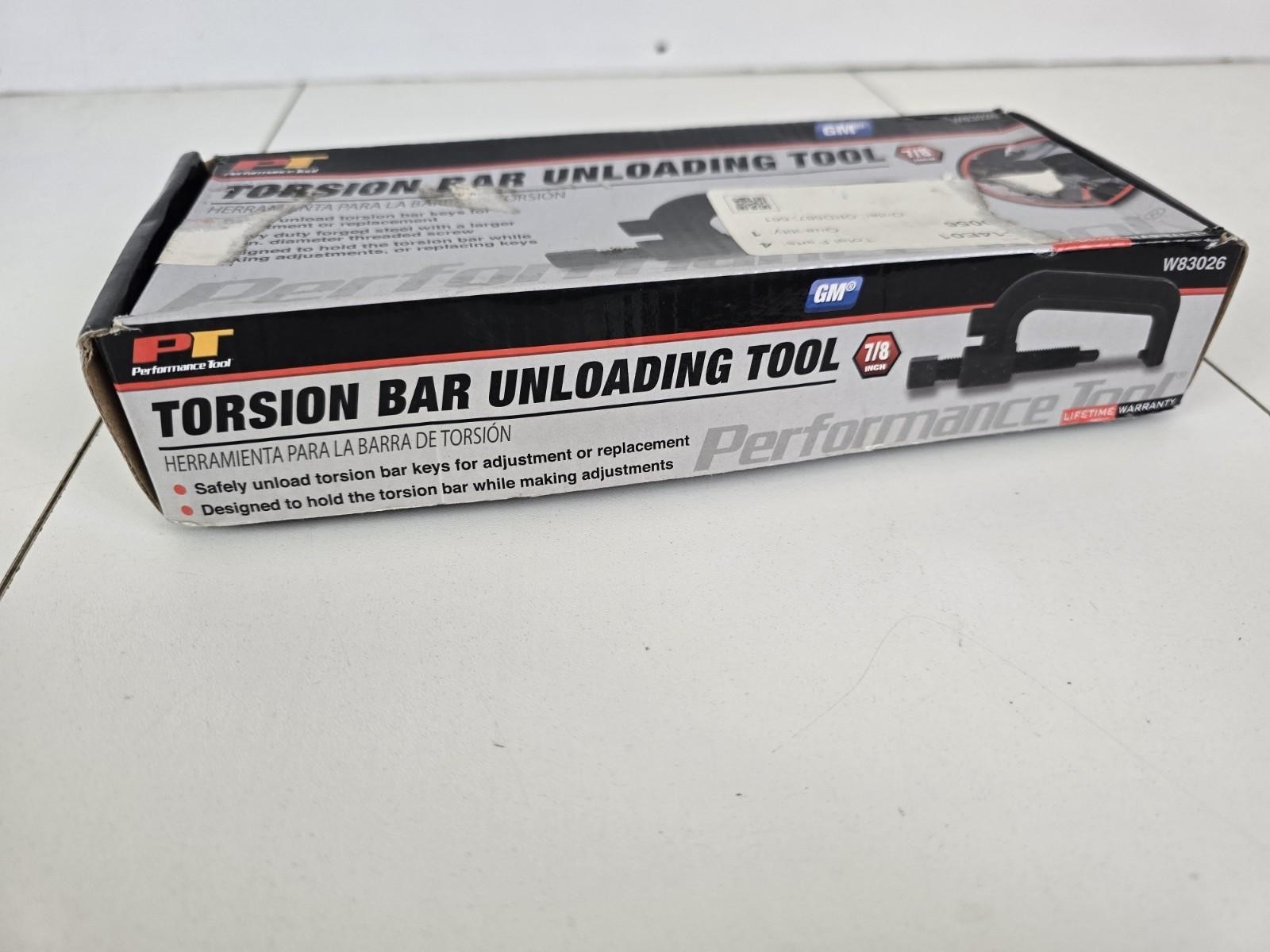 Performance Tool Torsion Bar Unloading Tool W83026 For GM Trucks NIB