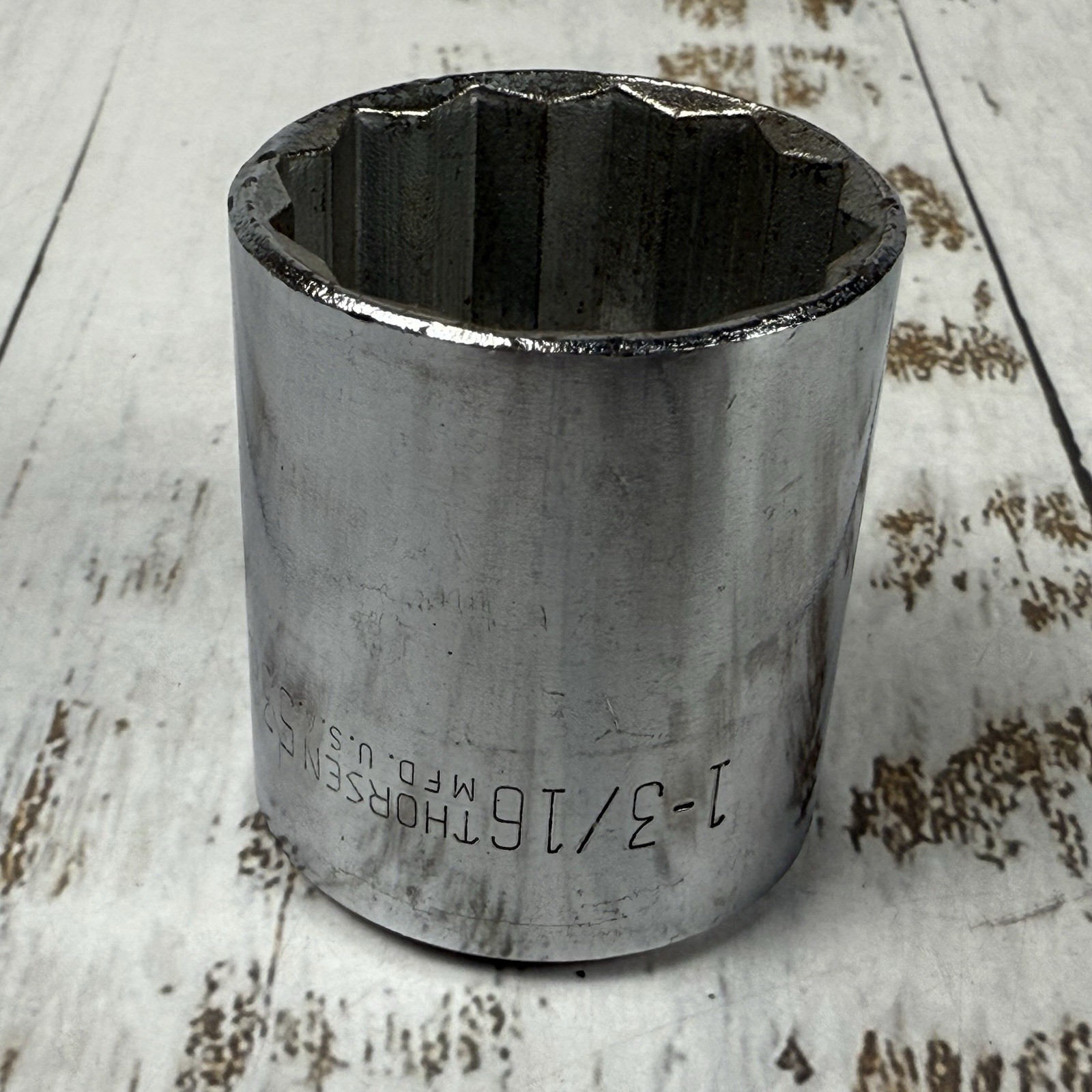 Thorsen 538 1-3/16″ Chrome Socket 1/2″ Drive 12 Point, 536 1 1/8” Socket, 512