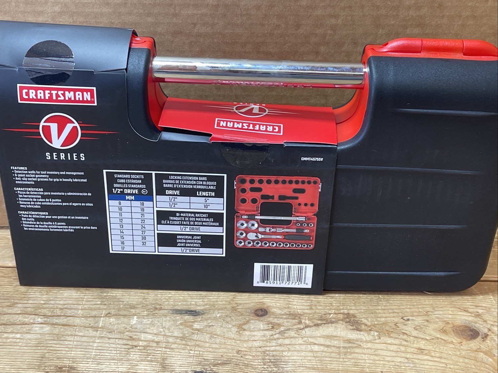 Craftsman V Series 21 Piece 1/2″ Drive Shallow Metric Socket Set CMMT45755V