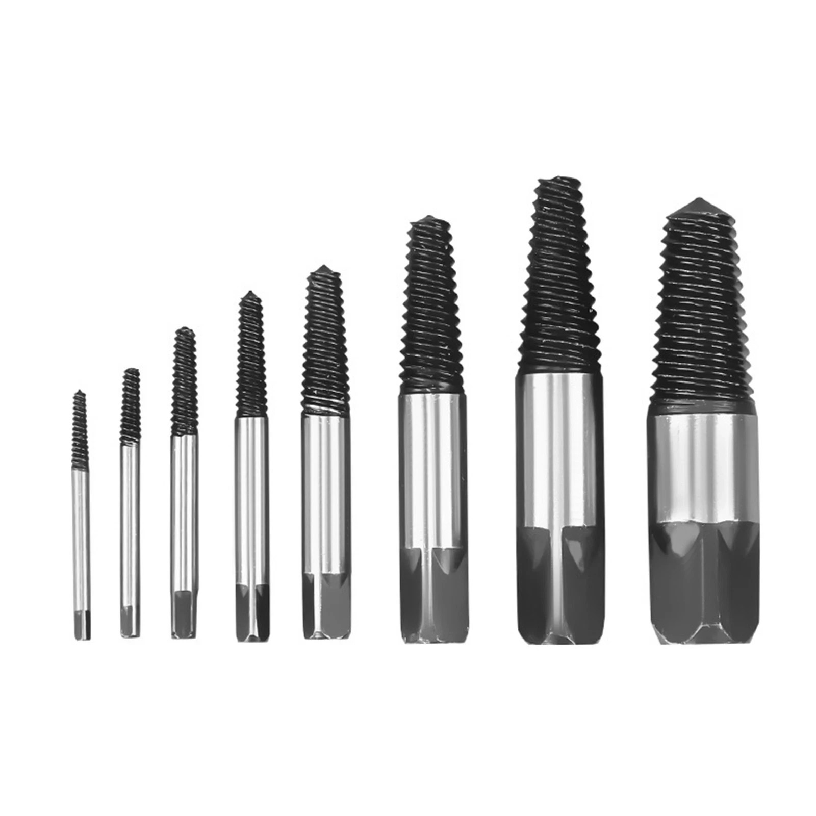 8pc JUMBO SCREW EXTRACTOR SET EZ OUT DAMAGED BOLT STUD PIPE REMOVER 5/32″-15/16″