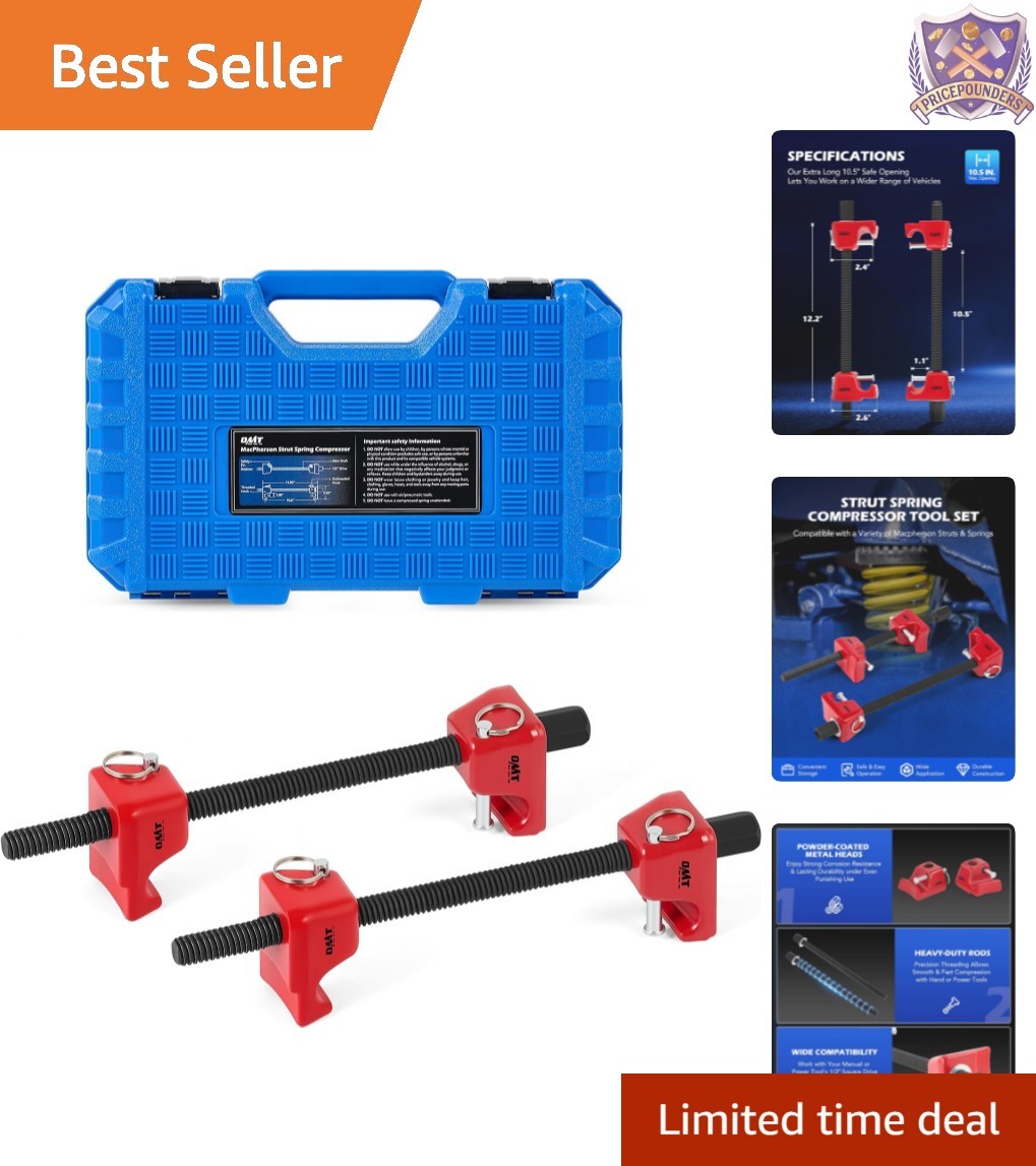 2pc Spring Compressor Set Heavy Duty Coil Strut Car Truck Suspension Tools