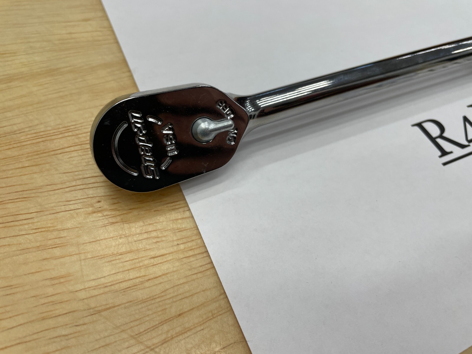 Snap-on Tools USA NEW 3/8″ Drive DARK TITANIUM Soft Grip LONG Ratchet FHL80DT