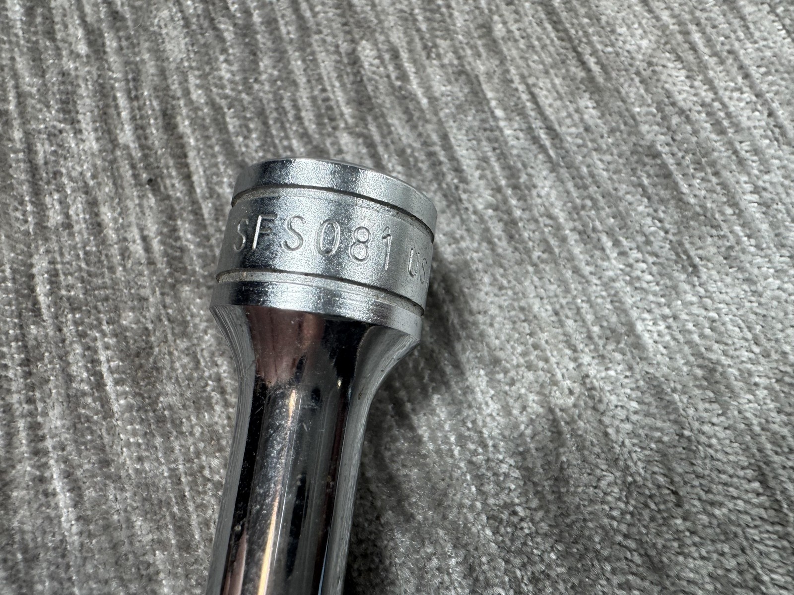 Snap-on SFS081 3/8in Drive 1/4in SAE Socket 6 Point Chrome Finish USA Tool