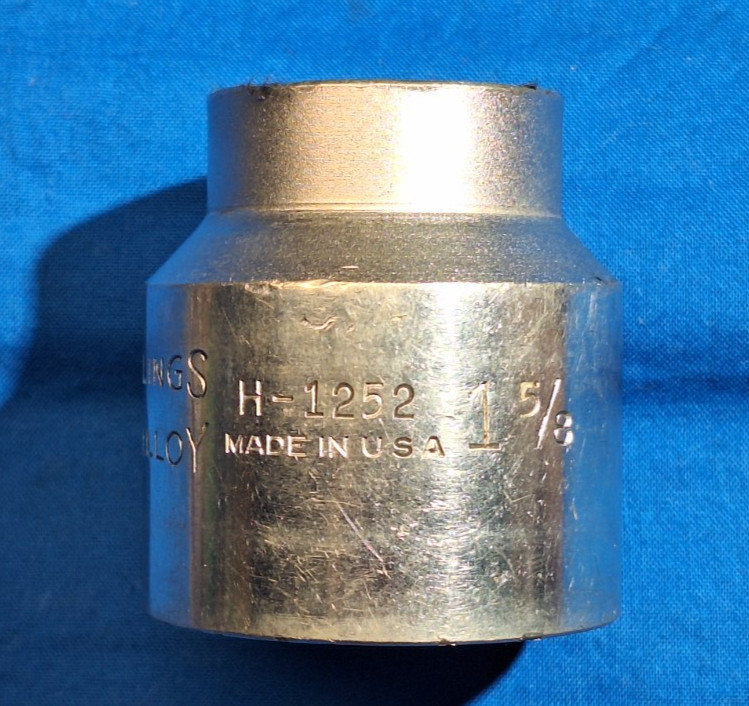 Billings Vitalloy H-1252 1-5/8 shallow 3/4″ drive 12pt chrome socket USA