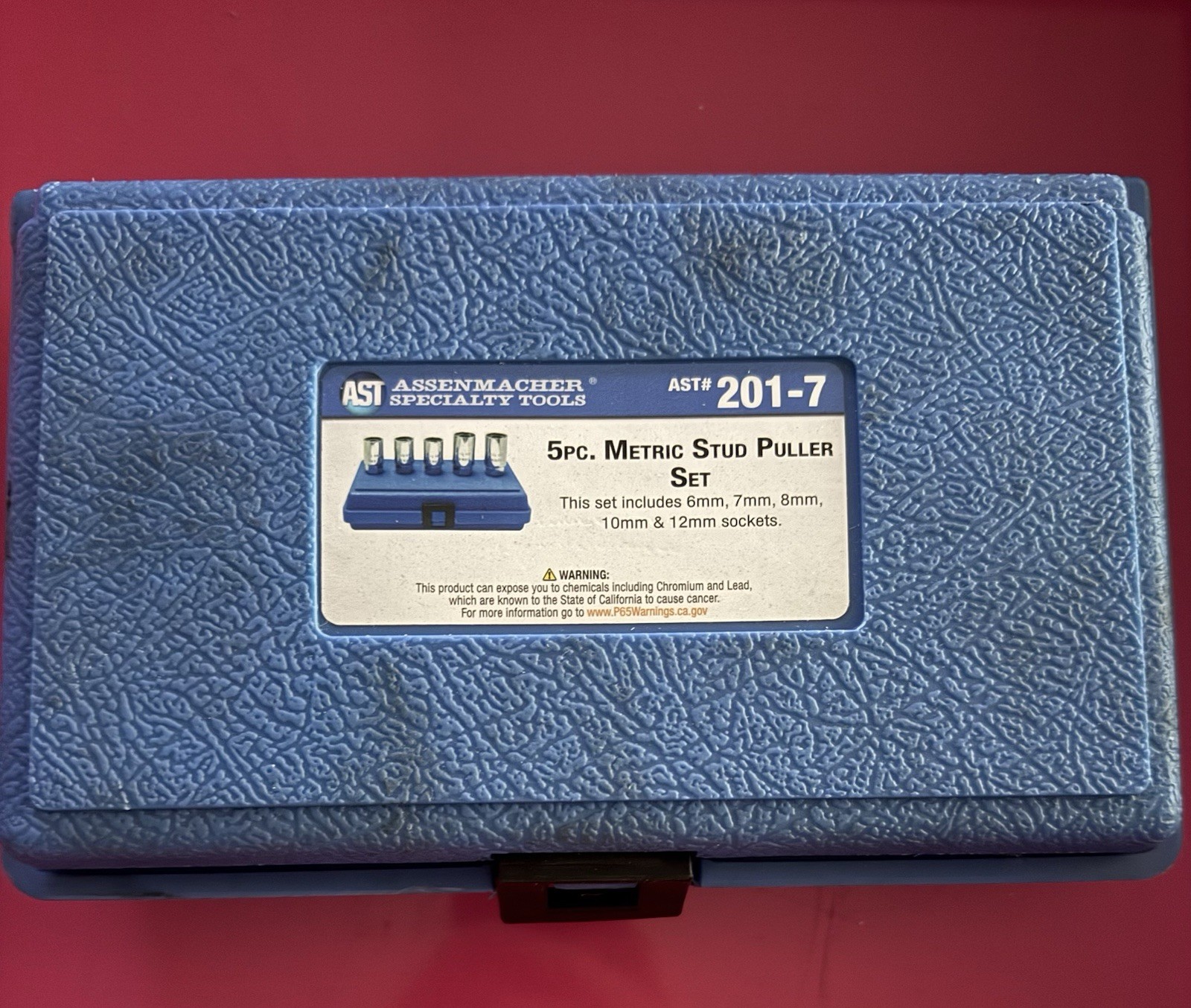 Specialty Tools AST# 201-7 5-piece Metric Stud Puller Set. • The blue plastic