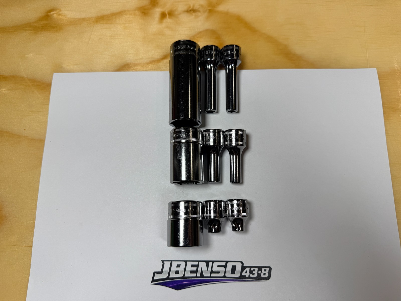 Snap-On Tools USA NEW 9pc 3/8″ Drive 6mm 7mm 20mm Metric 6pt Add-On Sockets
