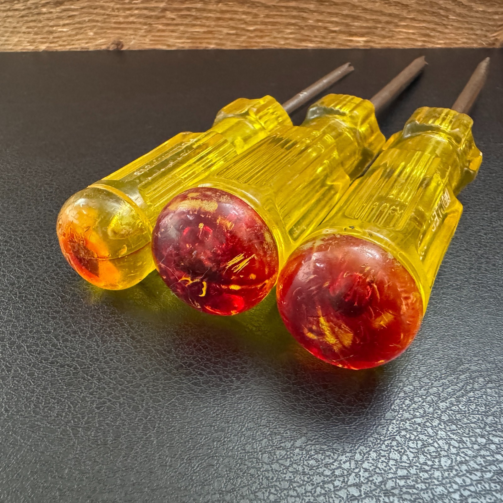 Vintage FULLER Screwdriver Lot 313 314 Phillips #2 #3 & 307 Slotted 3/8″ Red Top