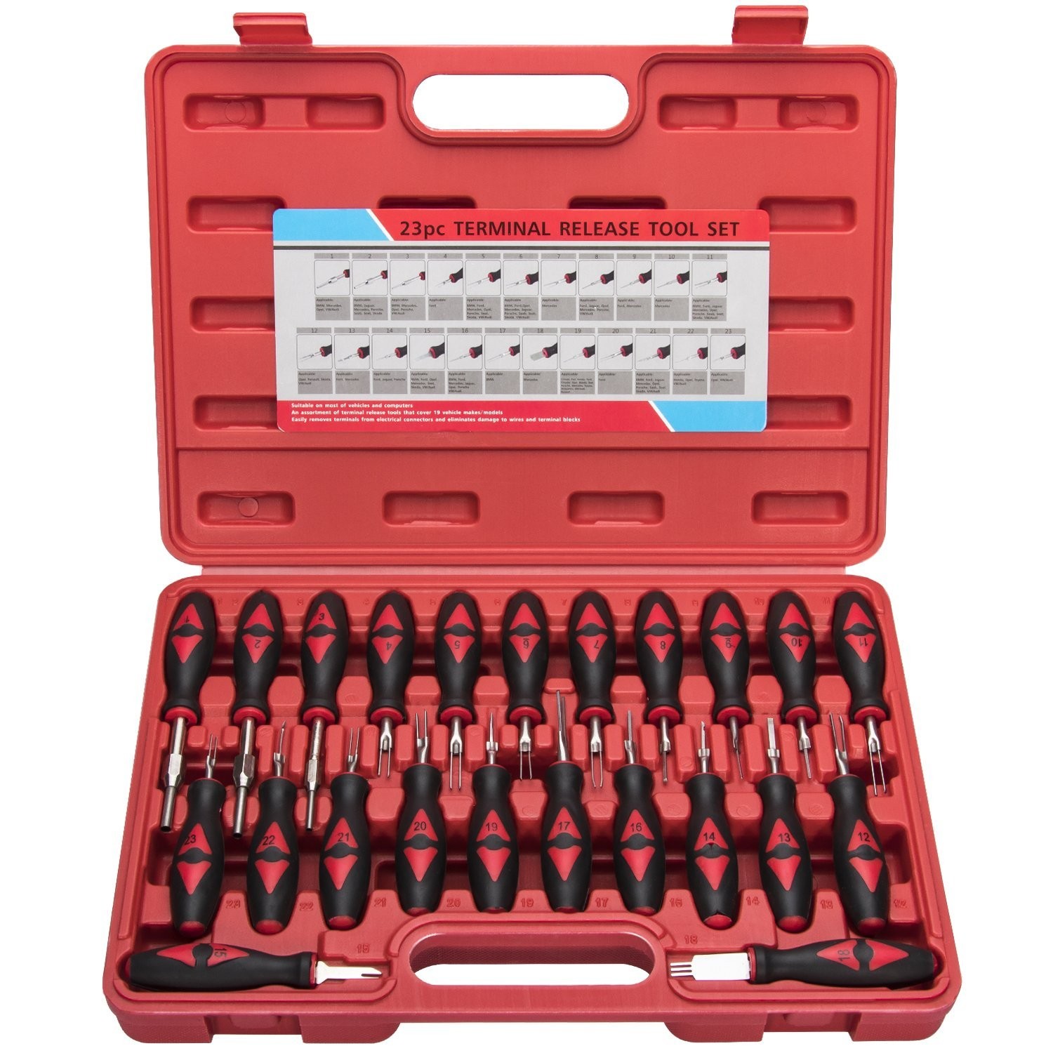 Universal Terminal Release Tools Set Electrical Connector Removal Kit 23-Piece