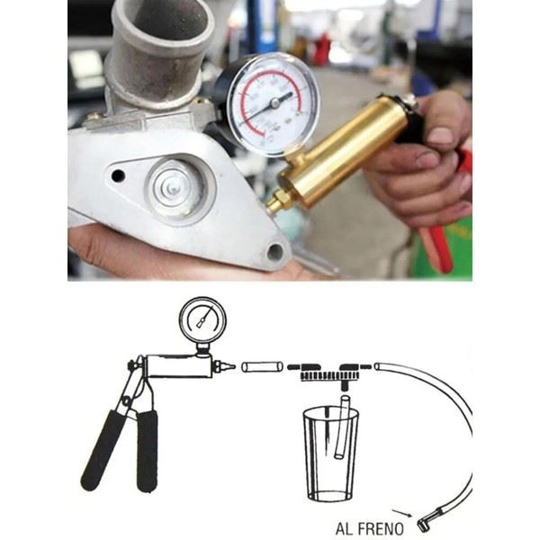 Handheld Automotive Vacuum Pump Tester Kit Sturdy Brake System Bleeding Tool